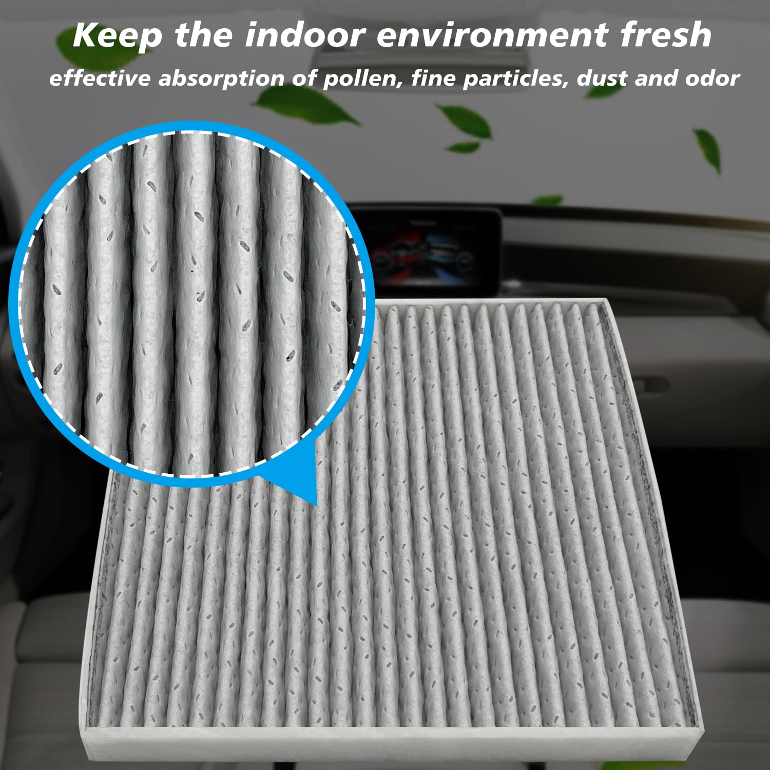 Capume Cabin Air Filter JMY09 Fit for 2013-2016 Dart, 2003-2008 Vibe, 2005-2023 Tacoma, Replacement for 87139YZZ09, 8850801010,