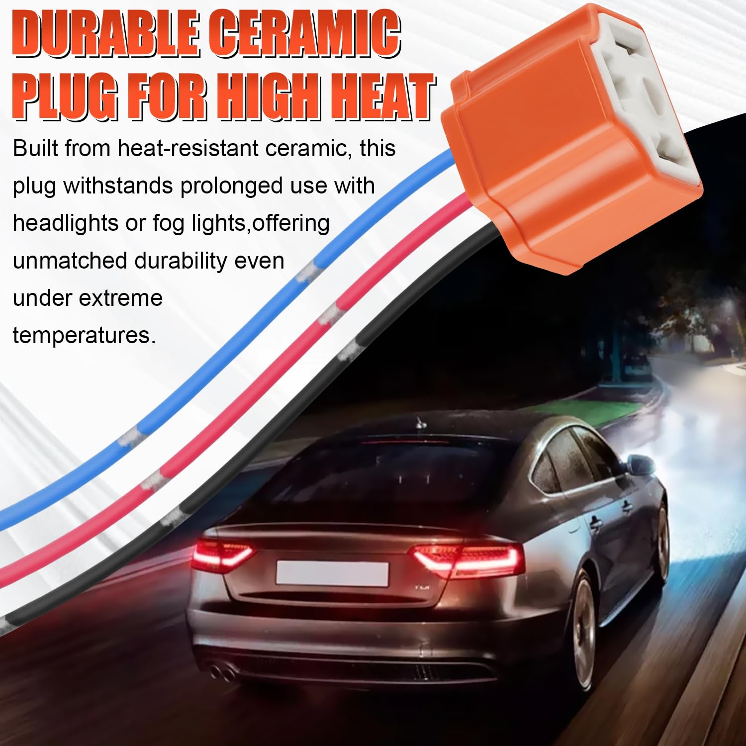 Ibrightstar H4 9003 Hb2 Female High Temperature Ceramic Adapter Wiring Harness Sockets Wire For Headlights Or Fog Lights