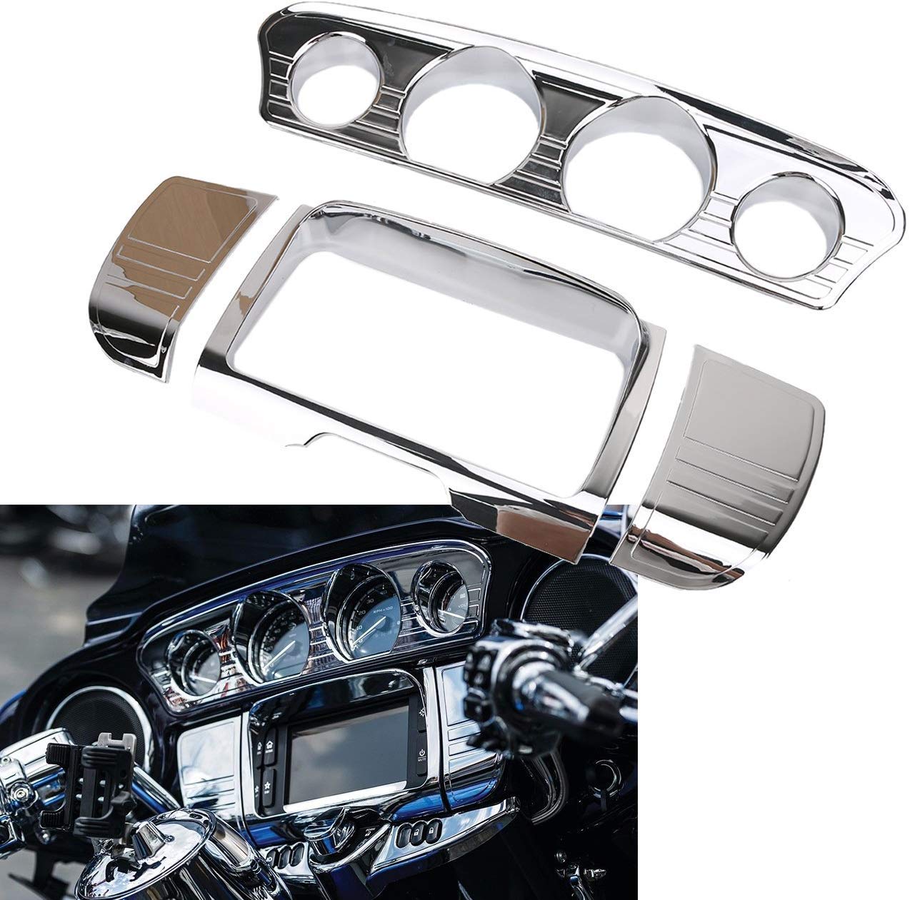 Buyinhouse Seat Bolt Street Glide Windshield for Harley Davidson Touring Electra Glide Street Glide Ultra Limited & Tri-Glide Ul