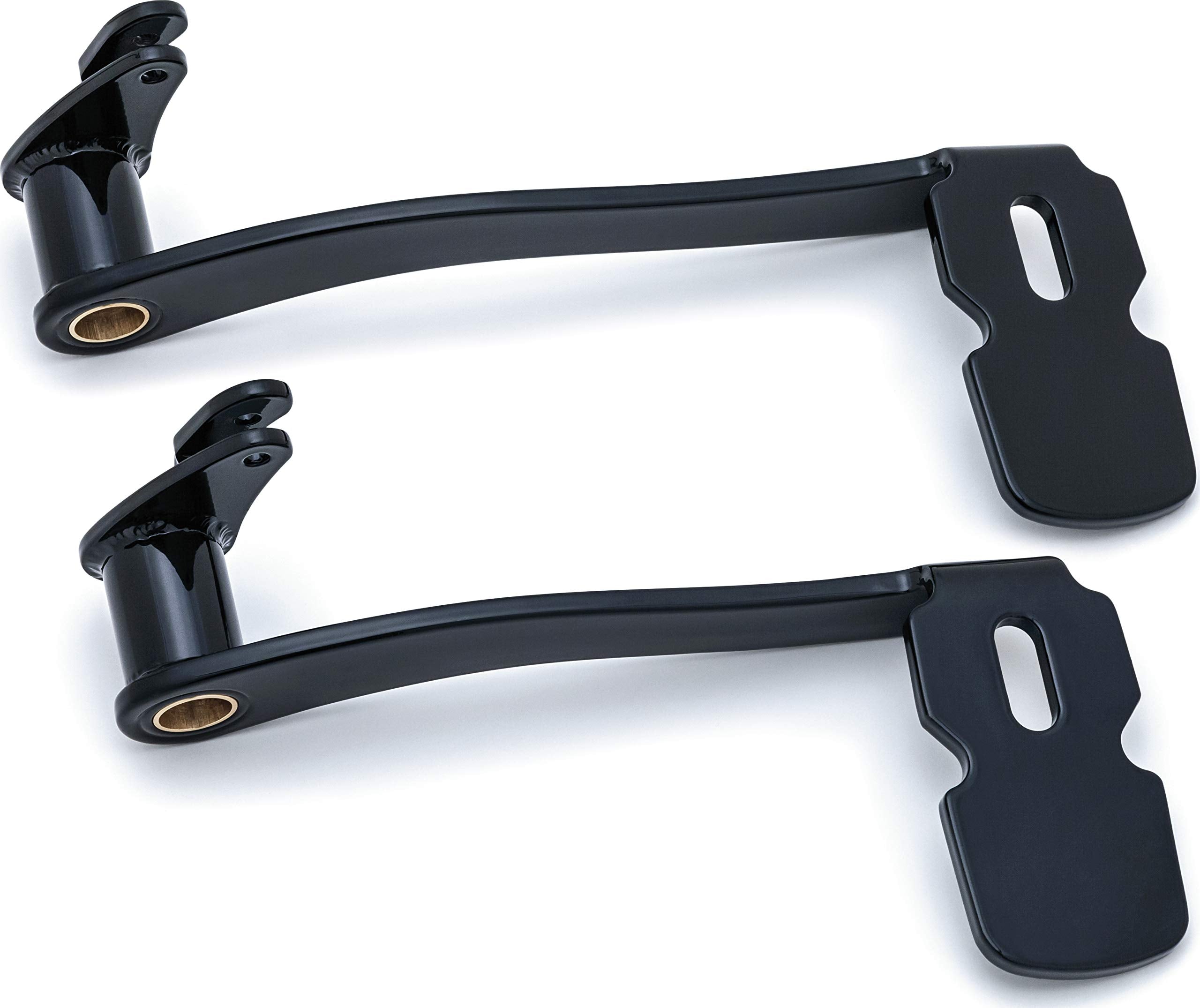 Kuryakyn 9671 Gloss Black Extended Brake Pedal Without Fairing Lowers: 2014-19 Harley-Davidson Touring and Trike Motorcycles