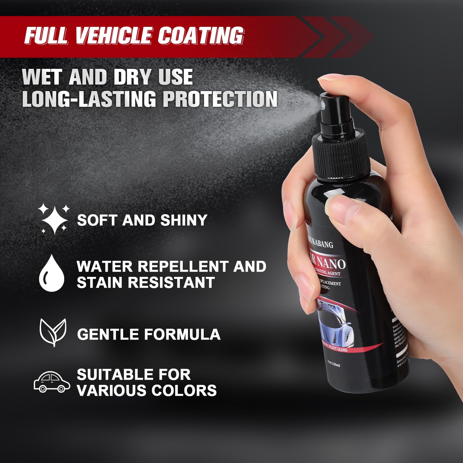 2Pcs Nurafix Nano Car Spray, Nurafix Nano Scratch Remover, Nurafix Nano Spray, Car Scratch Repair Nano Spray, Nano Ceramic Coati