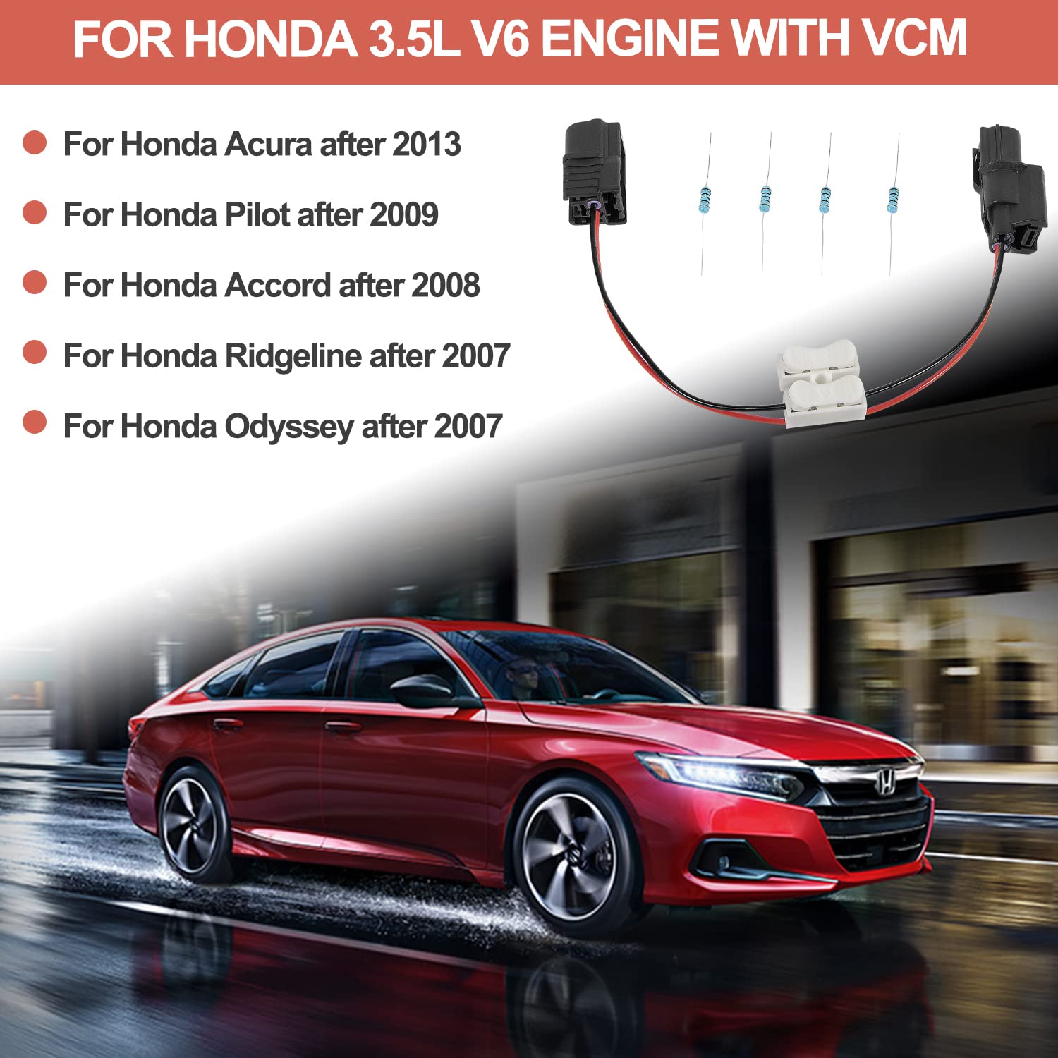 Hihitomorrow VCM Muzzler Harness Disable Kit for Honda Acura 3.5L V6 Engine - Fits Pilot, Accord, Ridgeline, Odyssey