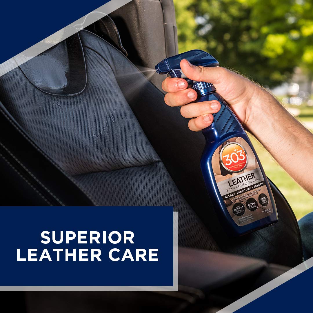 303 (30218-6Pk) Leather 3 - In - 1 Complete Care - Cleans, Conditions, And Protects, Helps Prevent Fading And Cracking - Rinse F