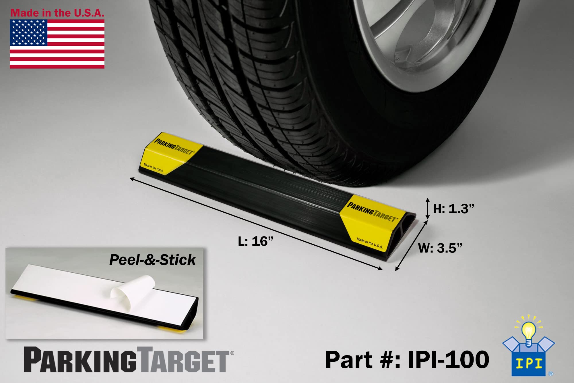 Ipi-100 16'' (1 Pack): Parking Aid, Heavy Duty, Easy To Install, Peel & Stick - Only 1 Needed Per Vehicle- Mom And Dad And Usa D