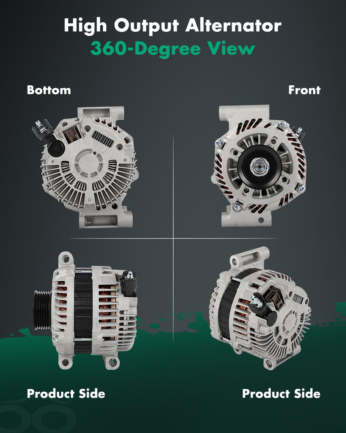 SCITOO Alternator Fits for Ford for Fusion 3.0L 2006-2009,for Lincoln for Zephyr 3.0L 2006,for Mercury for Milan 3.0L 2006-2009-