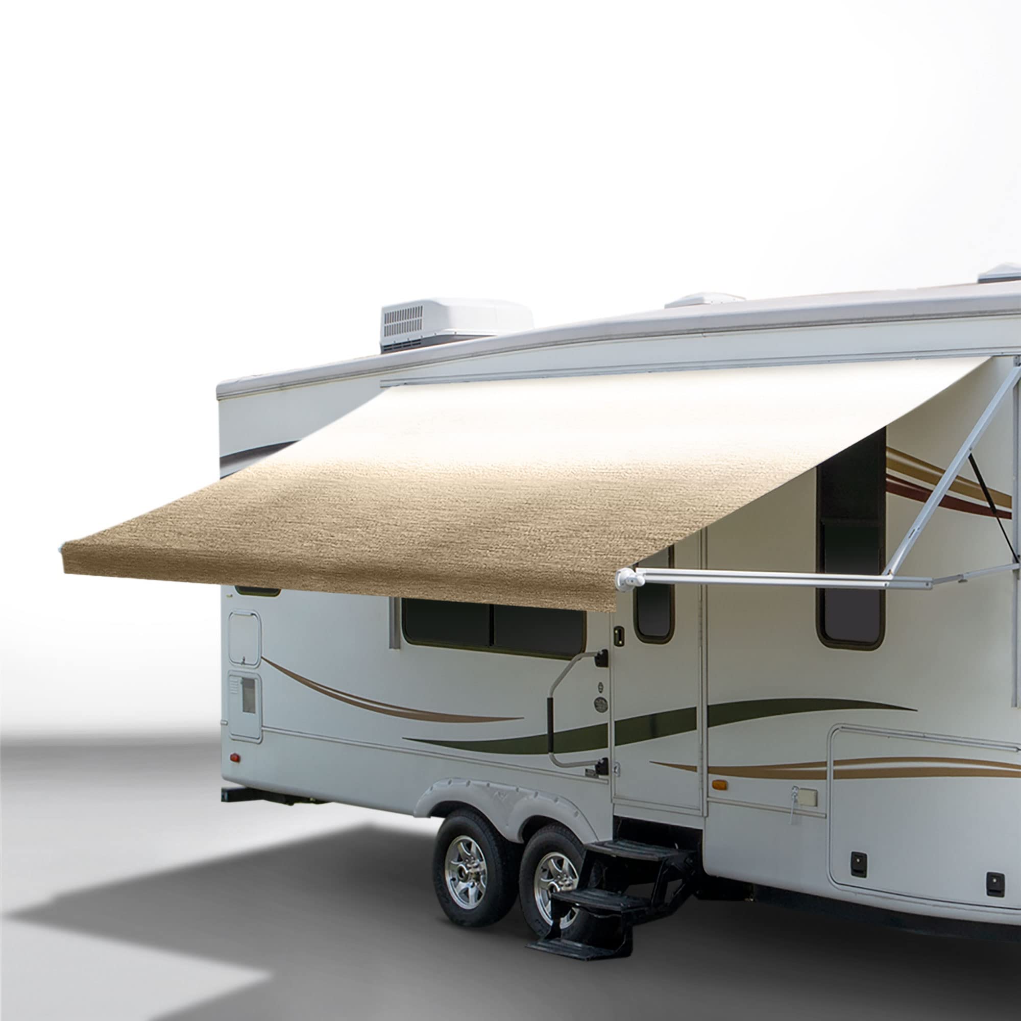 RecPro RV Awning Fabric Replacement 20 Foot Camper Awning | Tan | Width Size Options | 8 (96) Length | Heat Sealed | 3 Year War