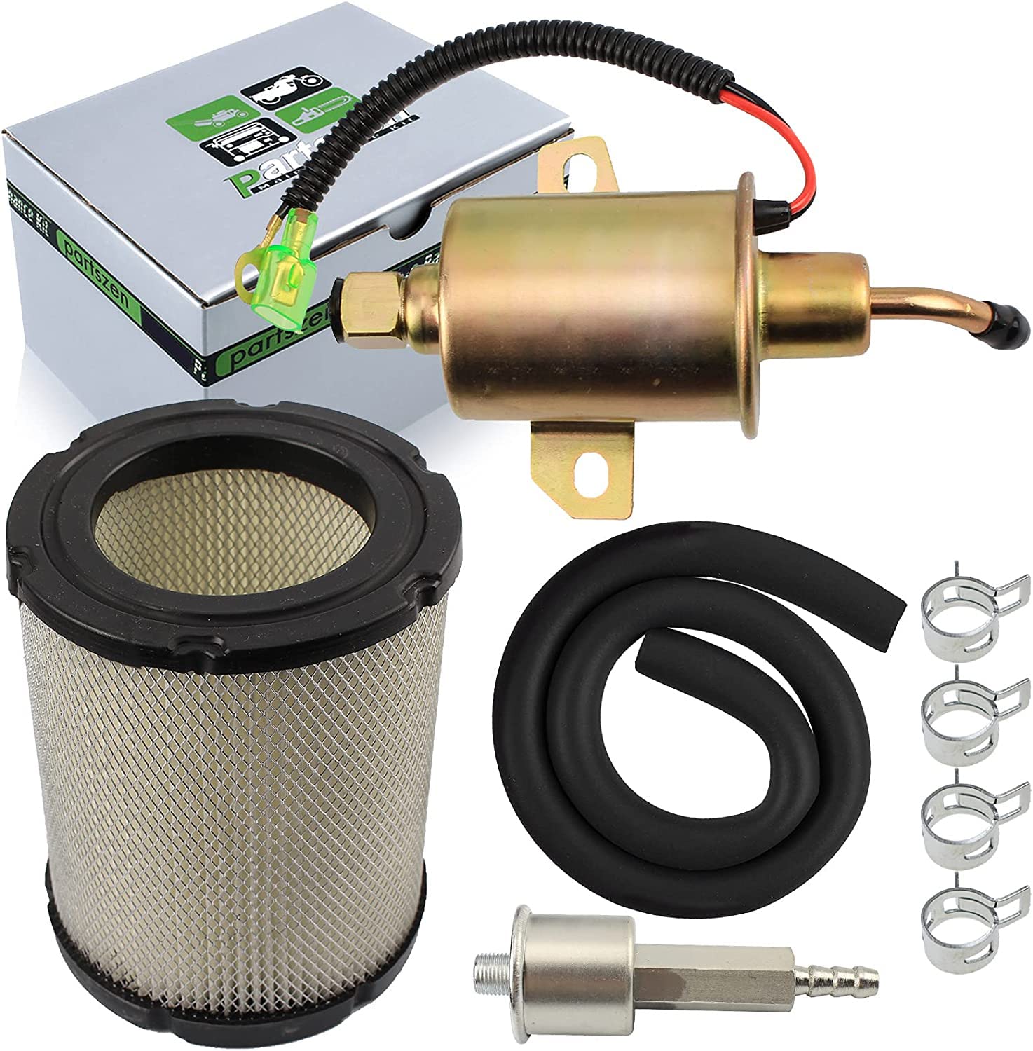 partszen 149-2311 Fuel Pump with 149-2457 Fuel Filter Tune Up Kit for Onan Cummins Generator 4000 4KW Microlite MicroQuiet Gener
