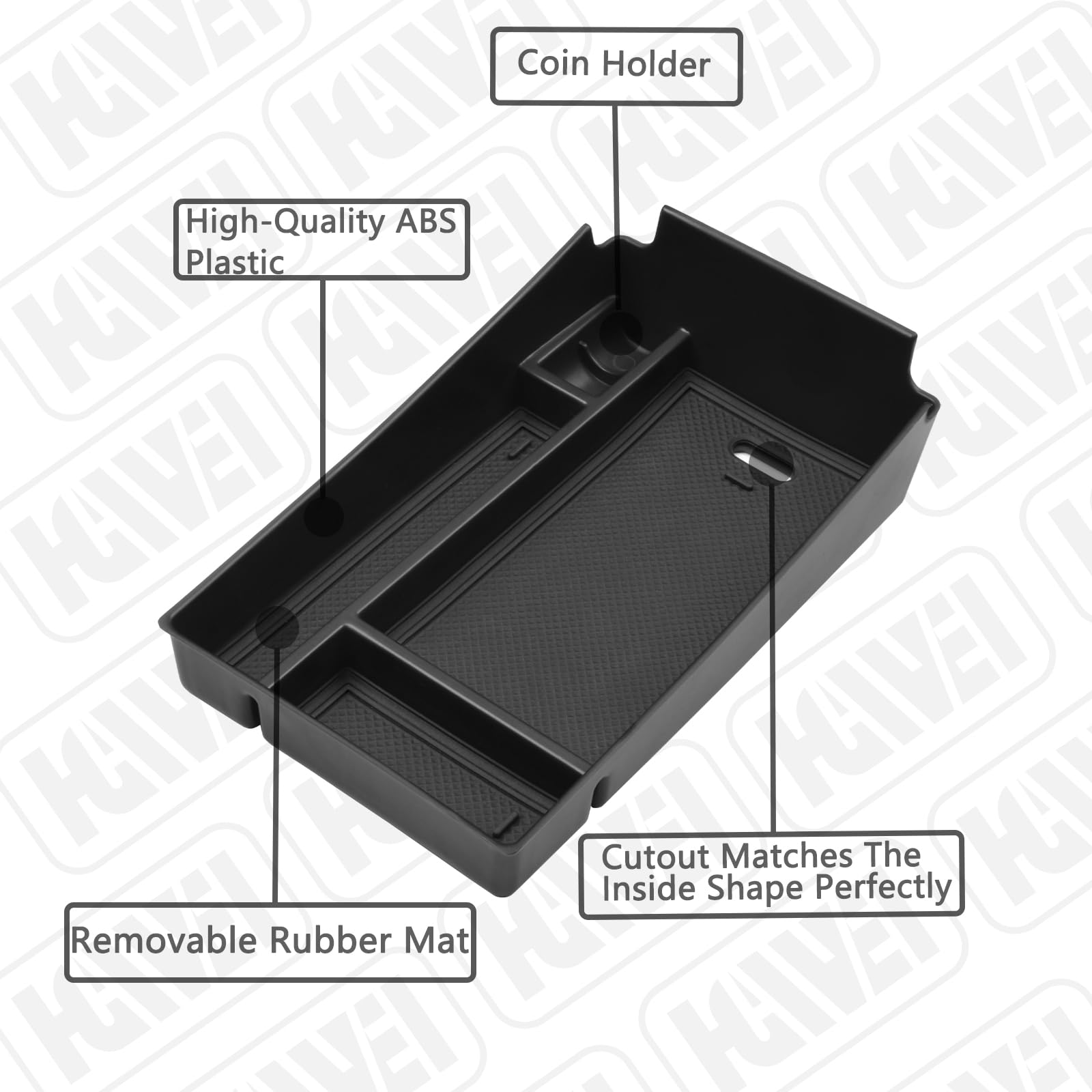Hgwei Center Console Organizer Tray Compatible With Honda Hrv 2023 2024 Accessories, Armrest Storage Box For Hrv Ex/Ex-L/Lx/Se/S