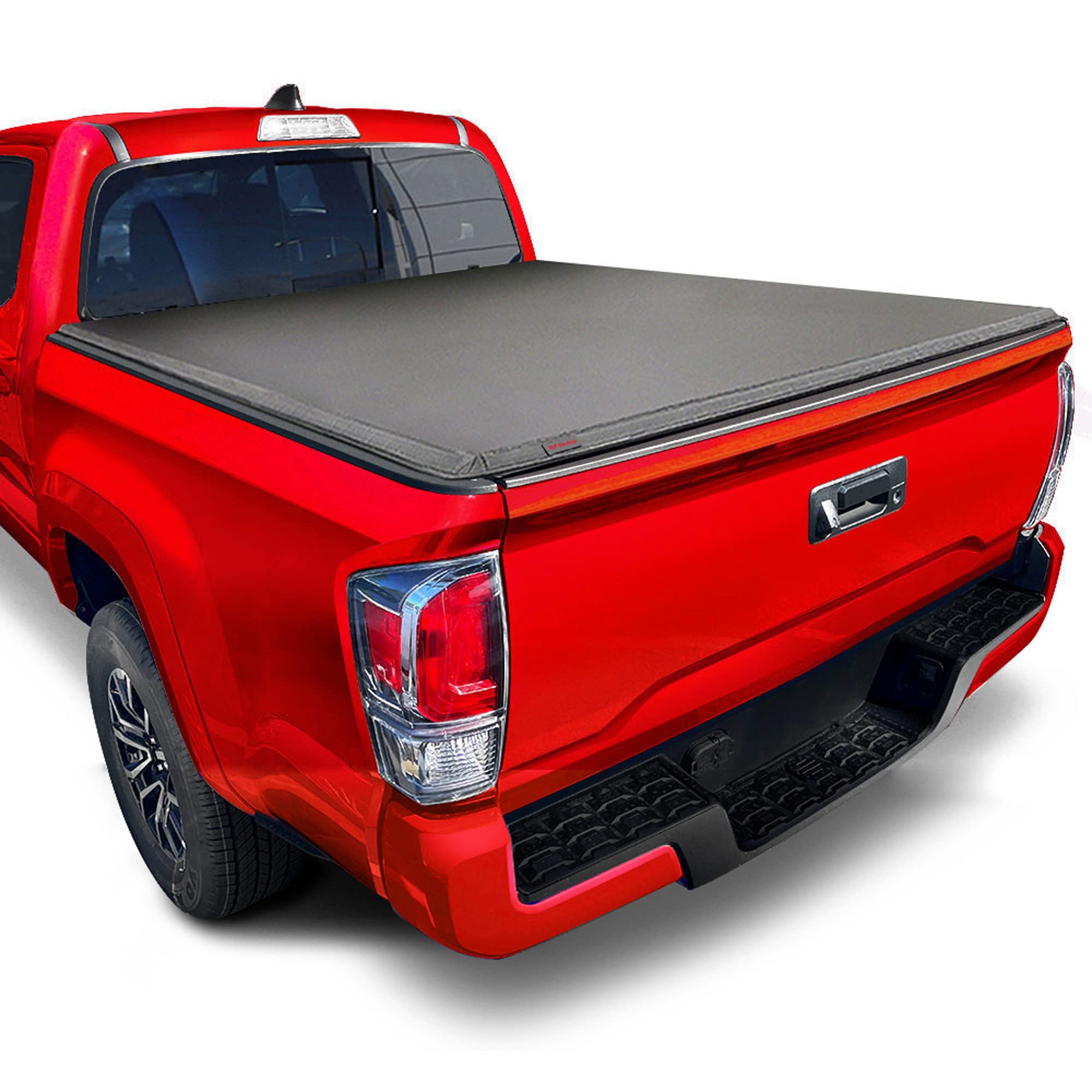 Maxmate Soft Quad-Fold Truck Bed Tonneau Cover Compatible With 2005-2015 Toyota Tacoma | 6' (74'') Bed | Tct484031