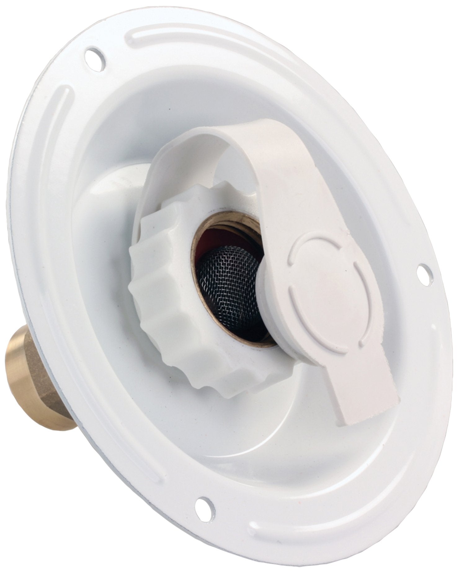 JR Products 62125 City Water Dish - 1/2 MPT,White