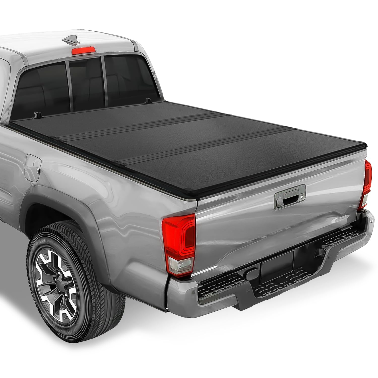 Auto Dynasty Frp Hard Tri-Fold Truck Bed Tonneau Cover Compatible With 1997-2003 Ford F-150, 2004 F-150 Heritage 6.5Ft/78Inch Fl