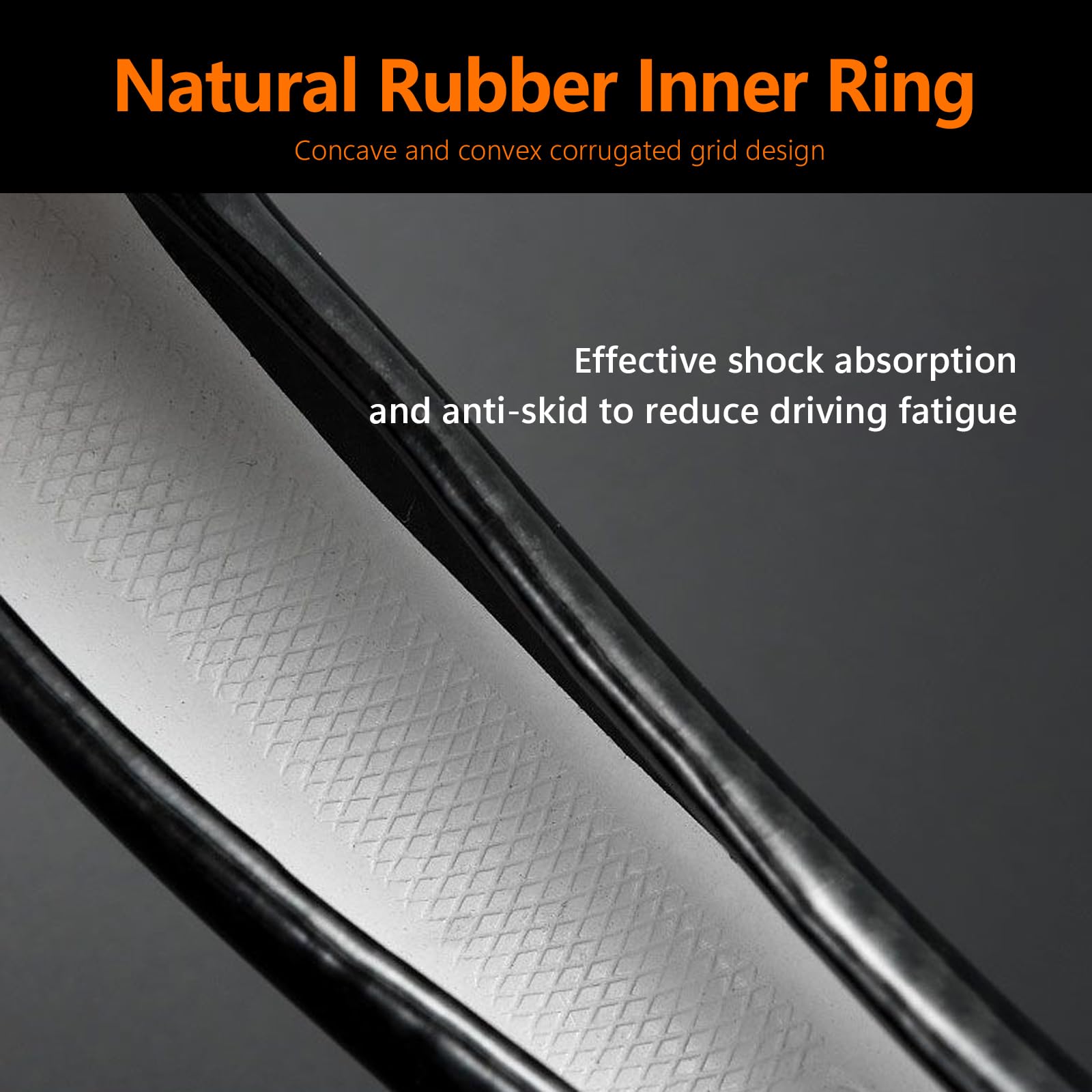 Qodolsi 1 Pack Car Breathable Steering Wheel Cover, Wear -Resistant Steering Wheel Sleeve, Carbon Fiber Non-Slip Steering Wheel Protector, Four Seasons Universal Steering Wheel Set (Black #Circular)