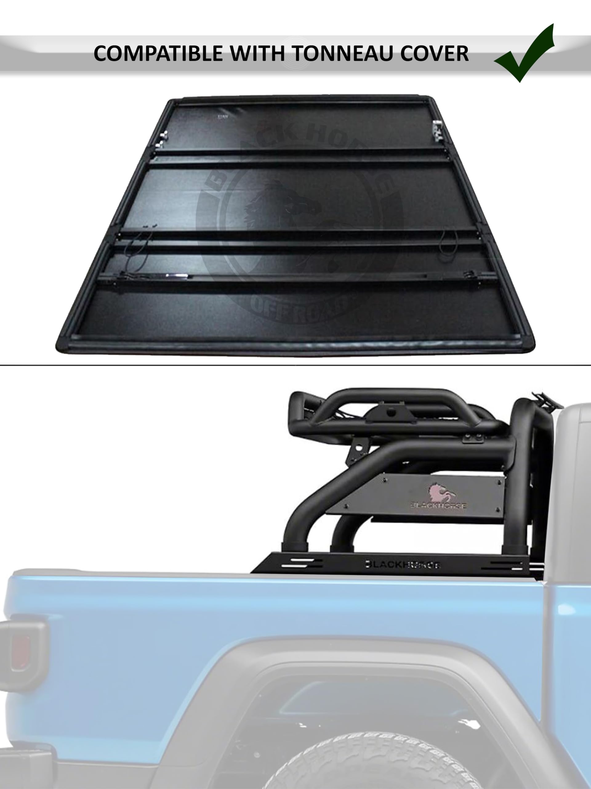 Black Horse Off Road Atlas Roll Bar Black Compatible With 2015-2022 Chevrolet Colorado|2015-2022 Gmc Canyon-Atrb5Bk