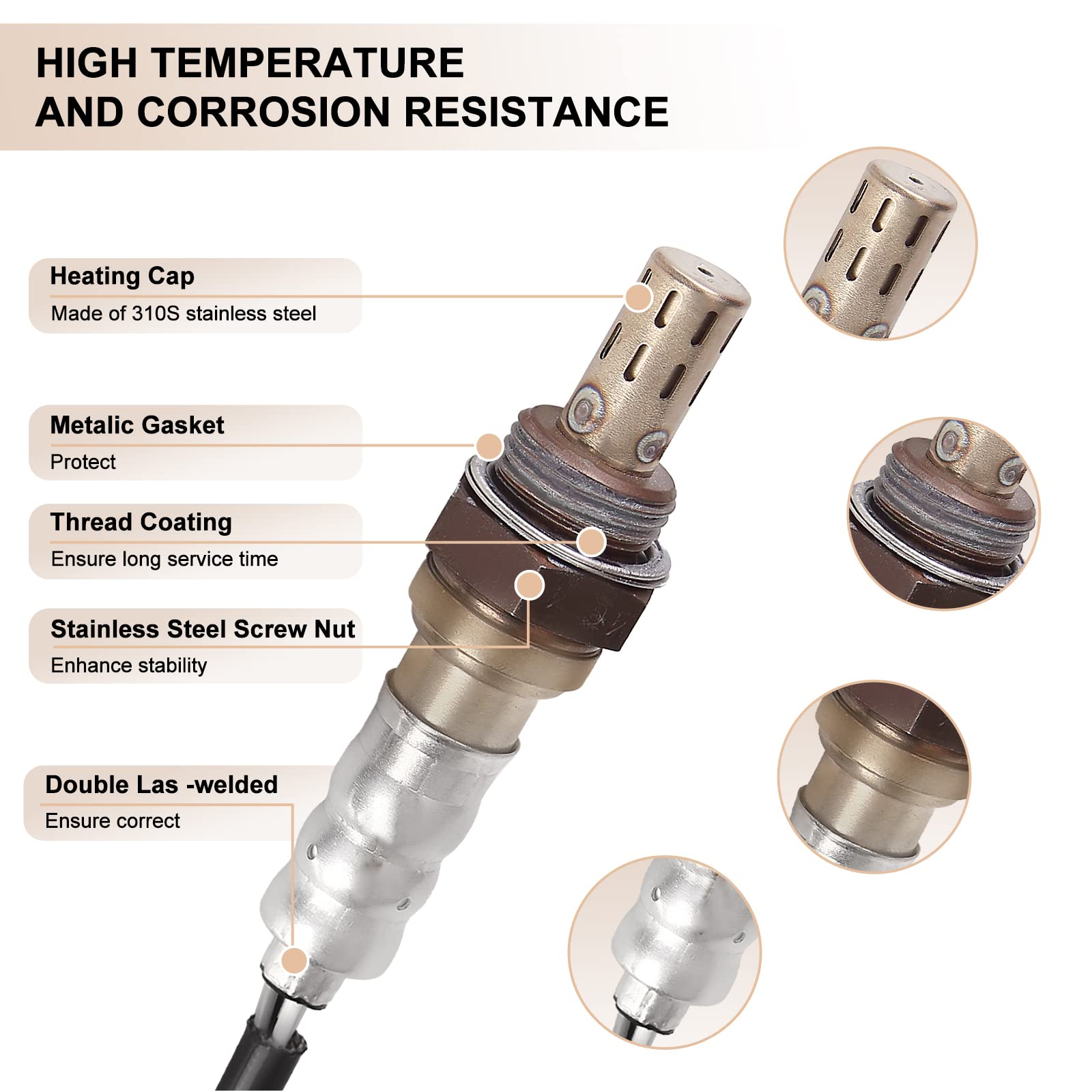 Oxygen O2 Sensor Upstream Downstream 56028994AA Compatible with Chry 300 Dodge Dakota Durango Ram 1500 Jeep Wangler Commander Gr