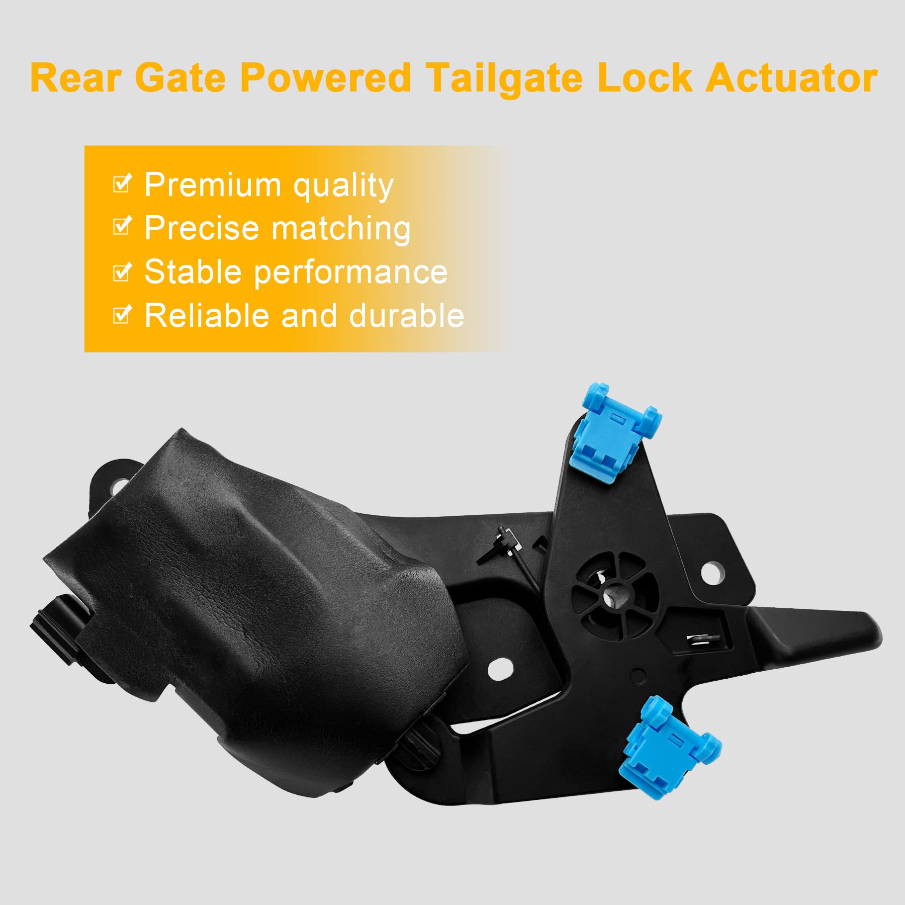 Misakomo Rear Gate Powered Tailgate Lock Actuator for 2017-2021 Ford F150 F250 F350, Model GJ32, Durable Plastic Construction