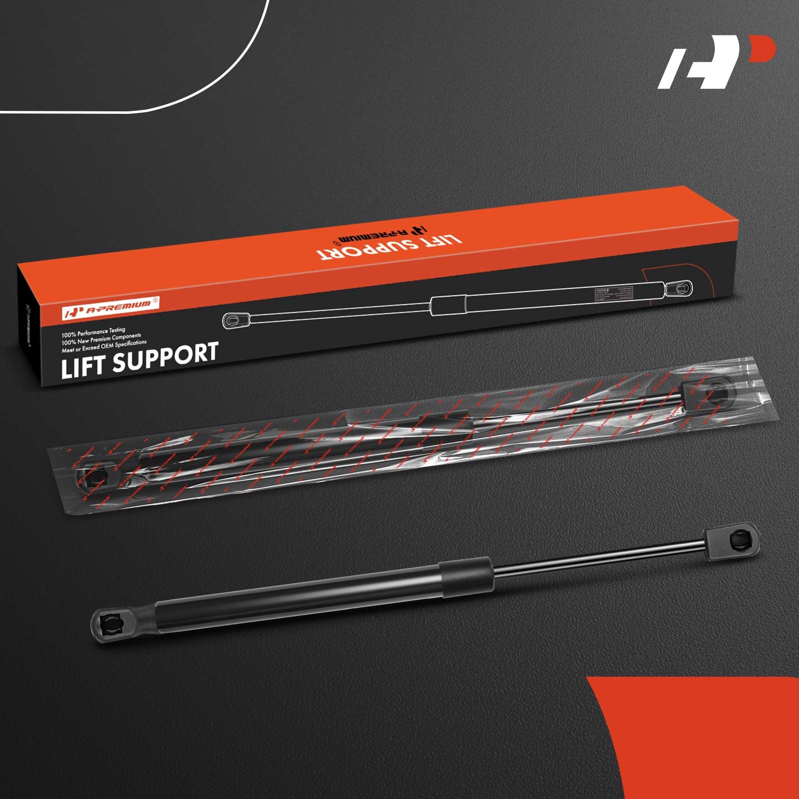 A-Premium Front Hood Lift Supports for Infiniti Q50 2014-2019, Steel, Black, 1st Design, 2-PC, Models 65470-46A0A,