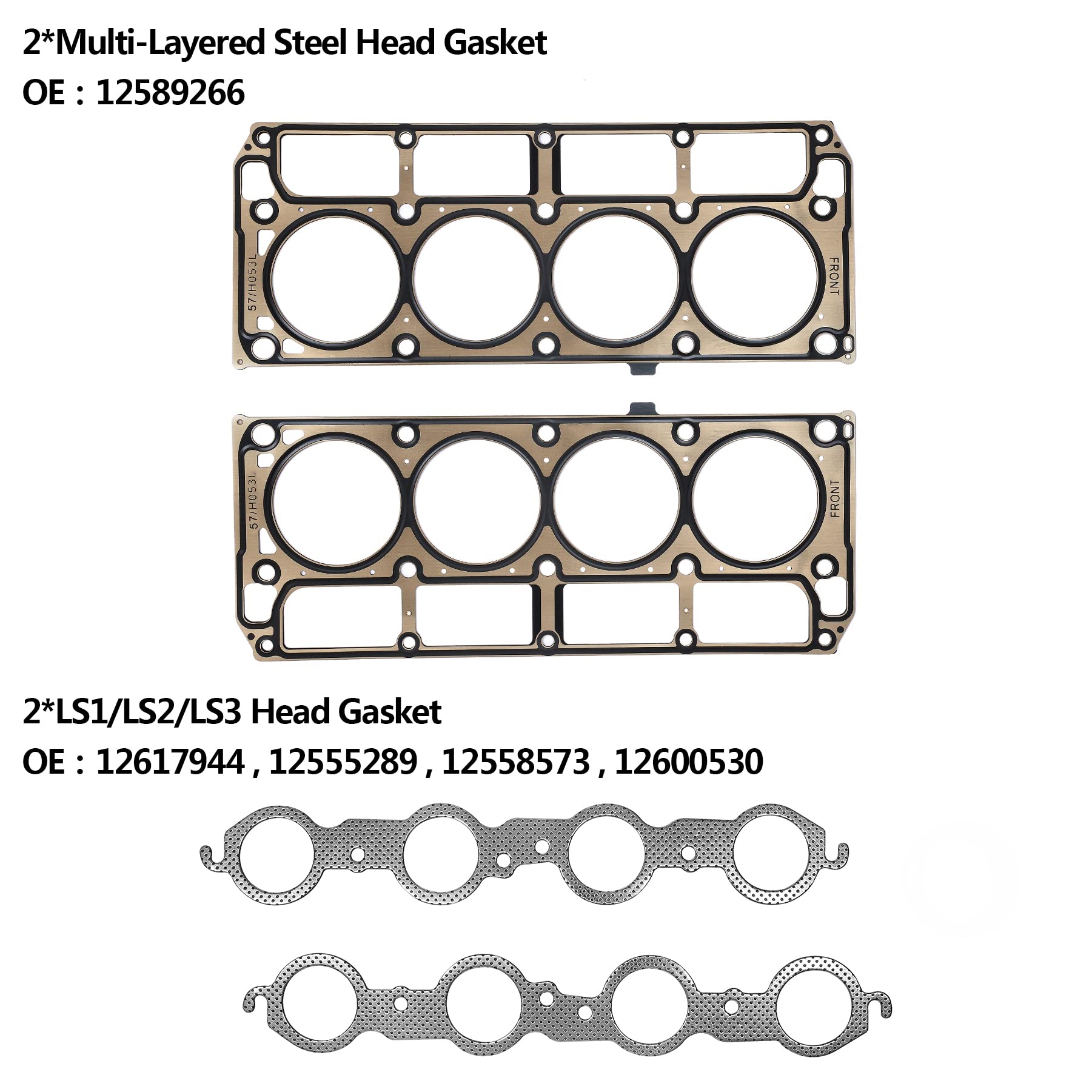 Head Gasket Set, Compatible with 2002-2011 Chevy Silverado Tahoe Avalanche Express Suburban, GMC Sierra Savana Yukon Envoy, Buic