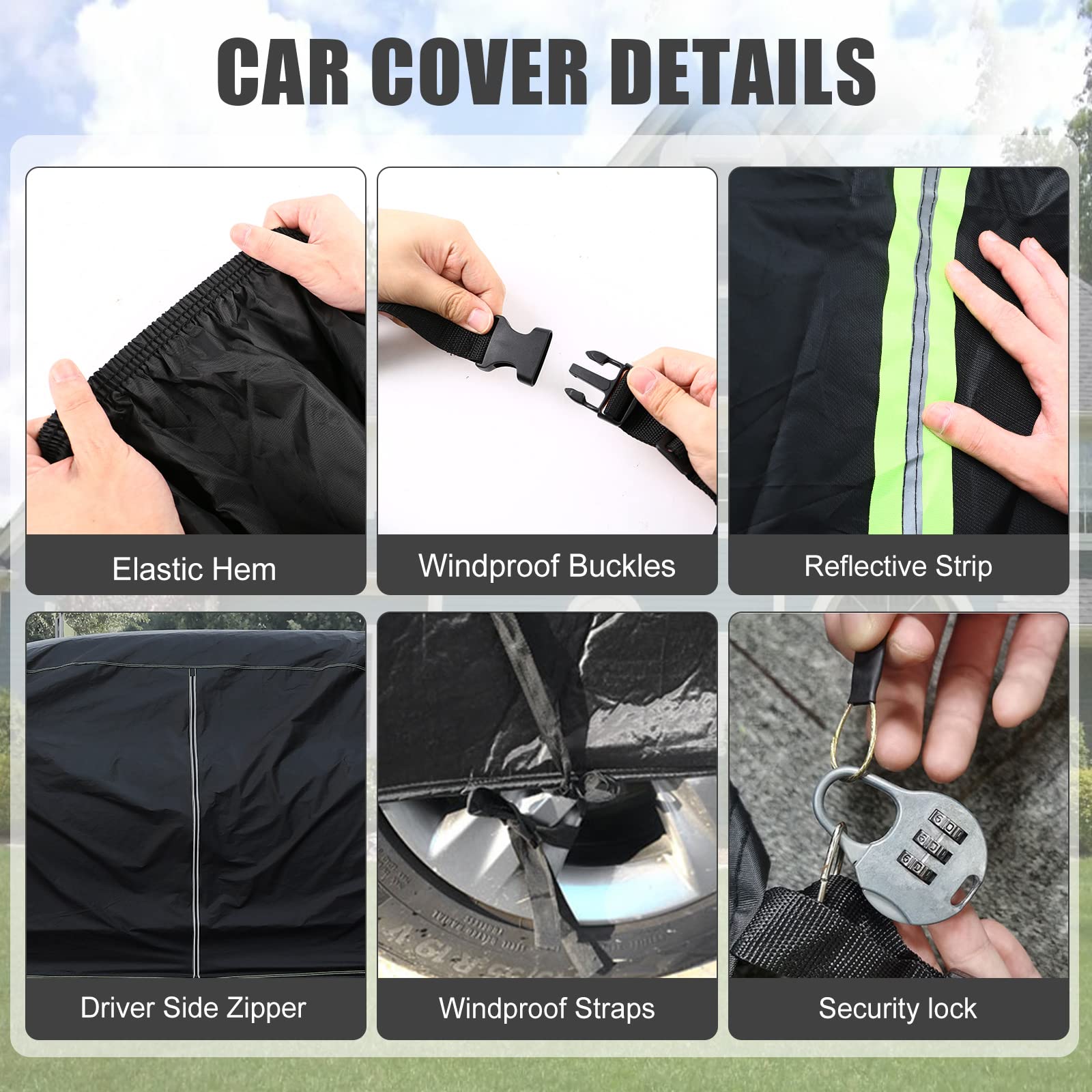 Waterproof Car Cover Compatible with Chevrolet Colorado/GMC Canyon Crew Cab 5.1ft/Extended Cab 6.1ft Bed 2015-2025, 420D All Wea