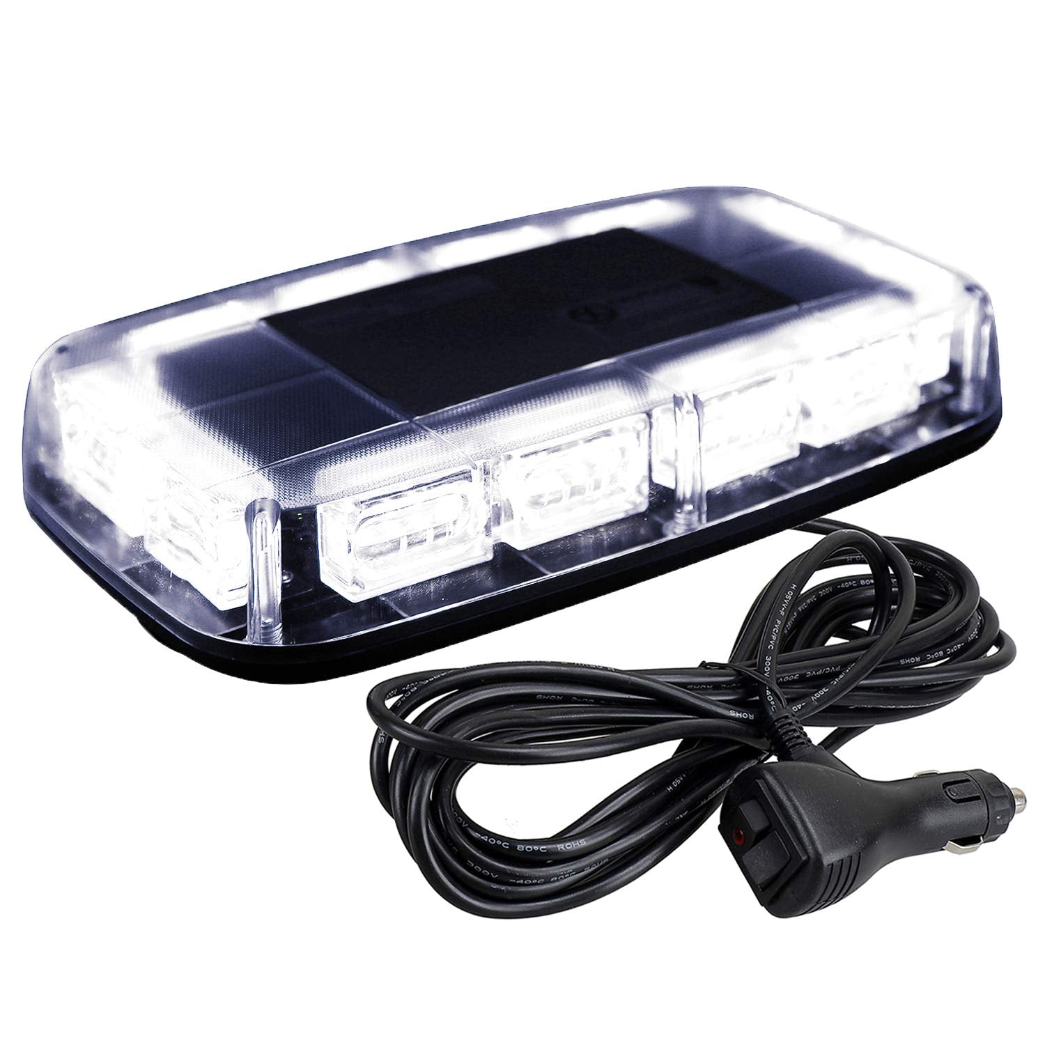 Aspl 48Led Roof Top Strobe Lights, High Visibility Emergency Safety Warning Led Mini Strobe Light Bar With Magnetic Base For 12-