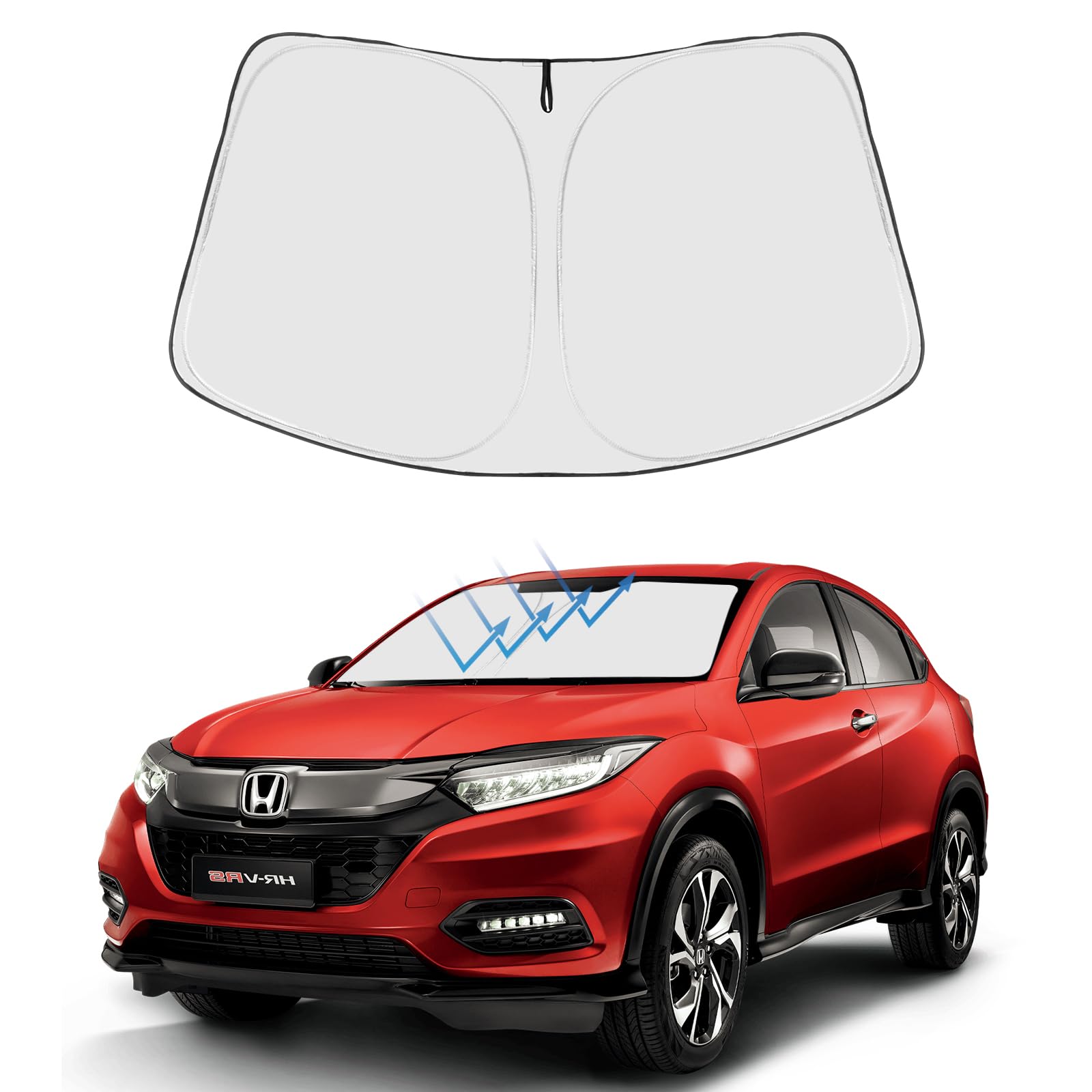 Proadsy 2024 Upgrade Front Windshield Sun Shade Foldable Sunshade Protector Custom Fit 2022 2021 2020 2019 2018 2017 2016 2015 H