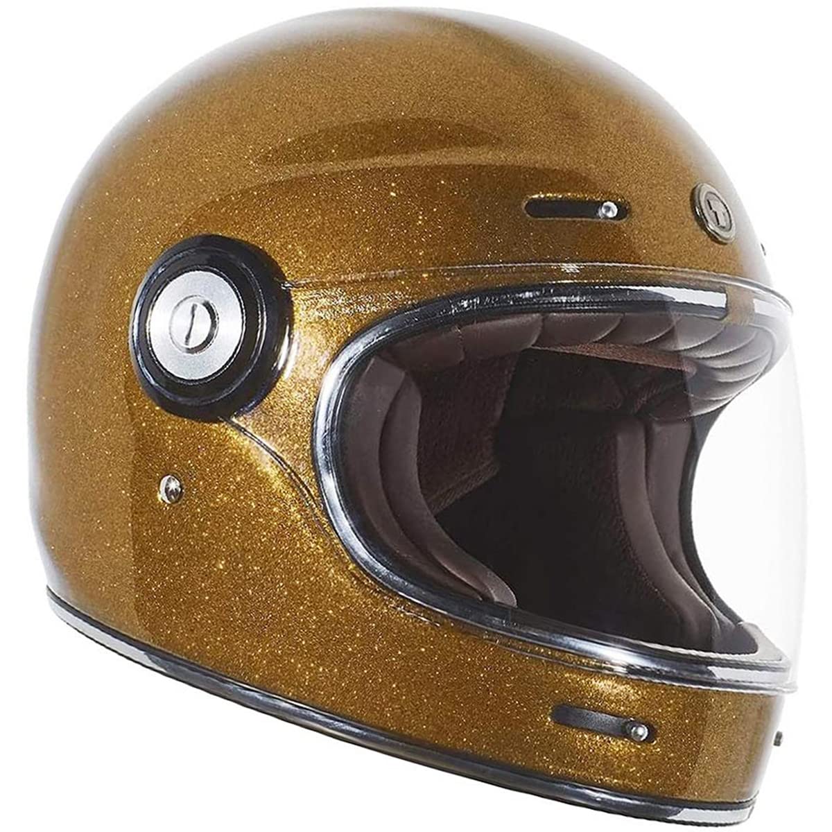 Torc T1 Unisex-Adult Retro Full-Face-Helmet-Style Motorcycle (Gold Metallic, Xx-Large)