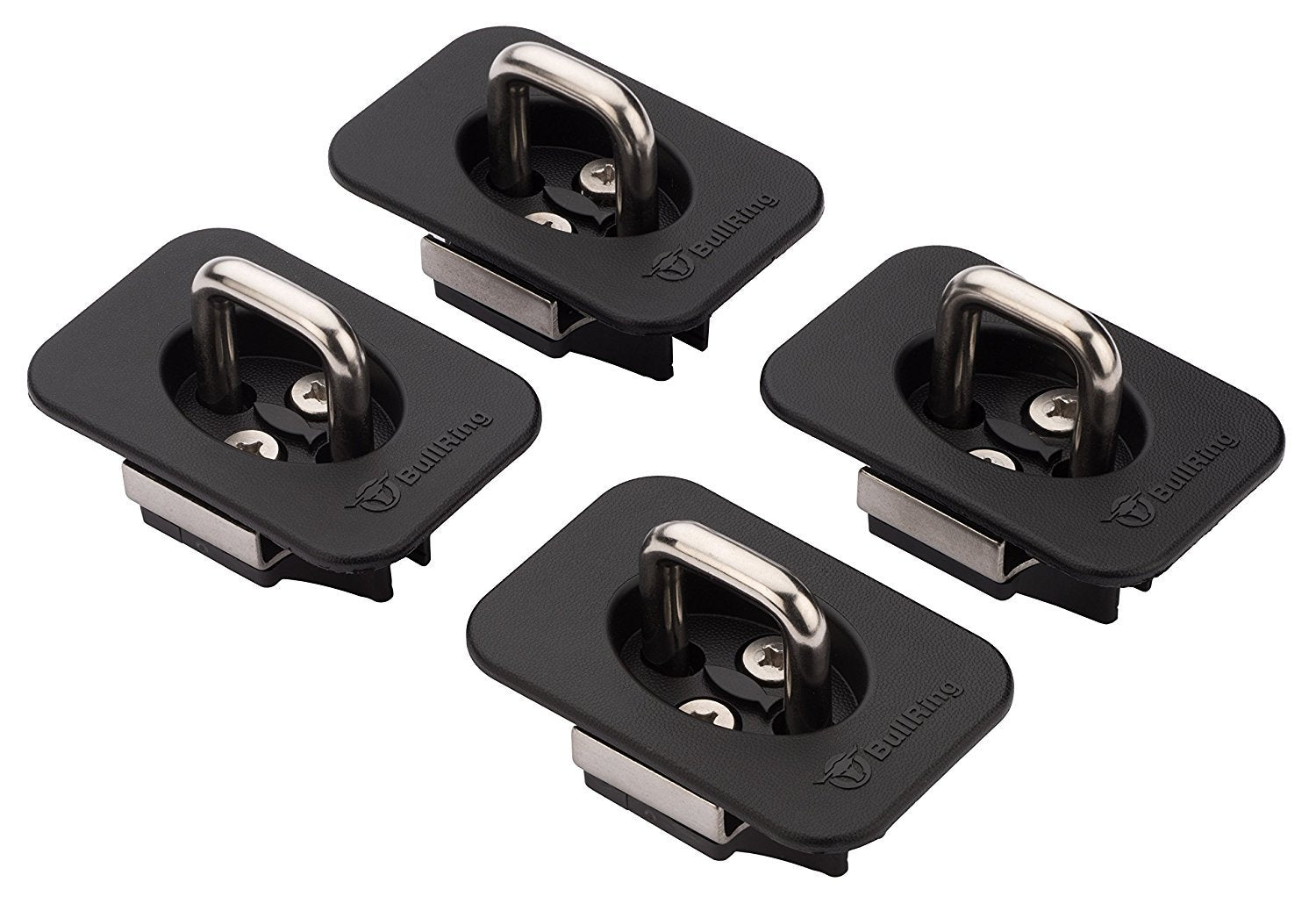 Bull Ring Ford Flush Fit Retractable Truck Bed Tie Down Anchors (Rear Only) for 98-14 Ford F150, 98-16 Ford Super Duty (2 Pair