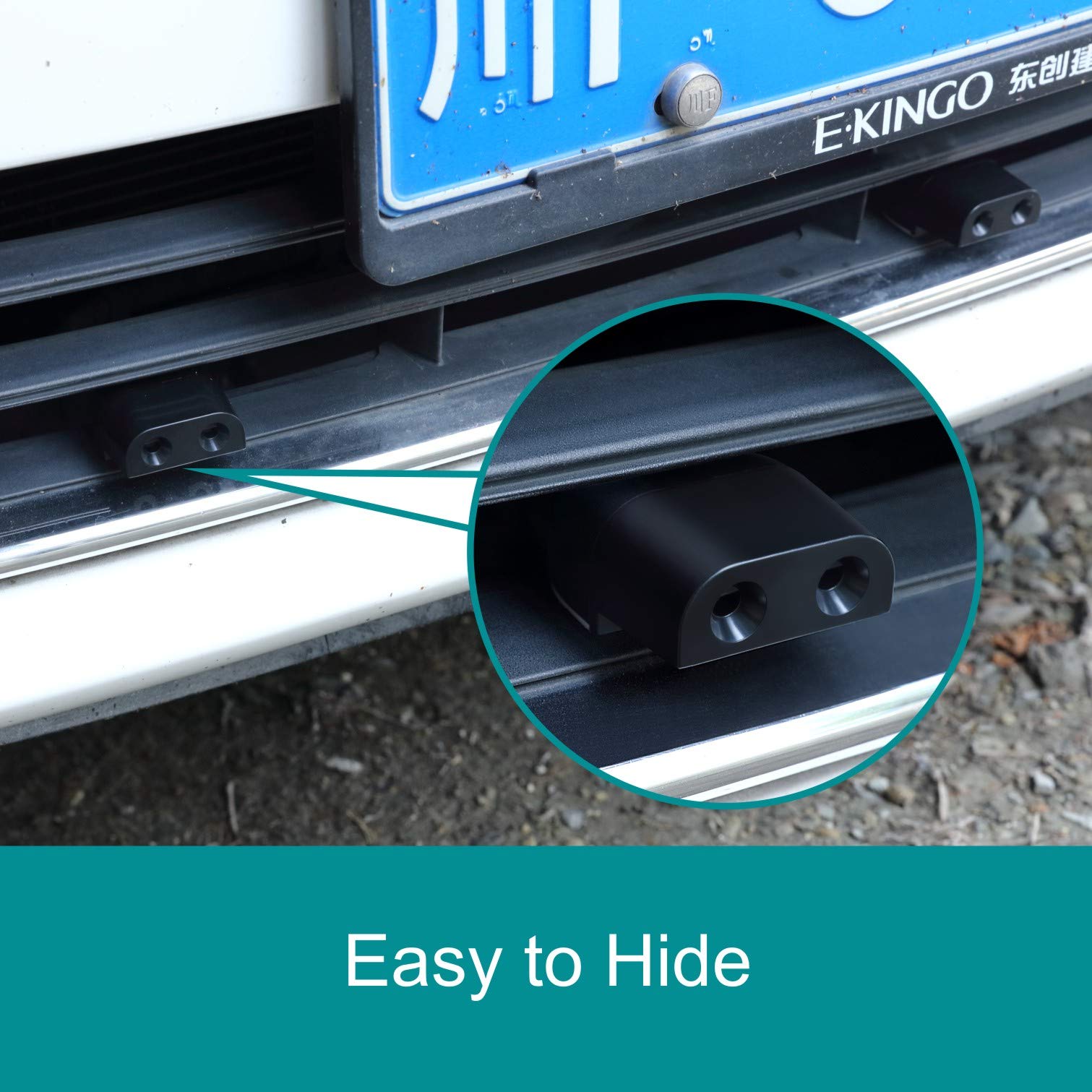 Citkou 8Pcs Deer Whistles For Car Dual Construction Black