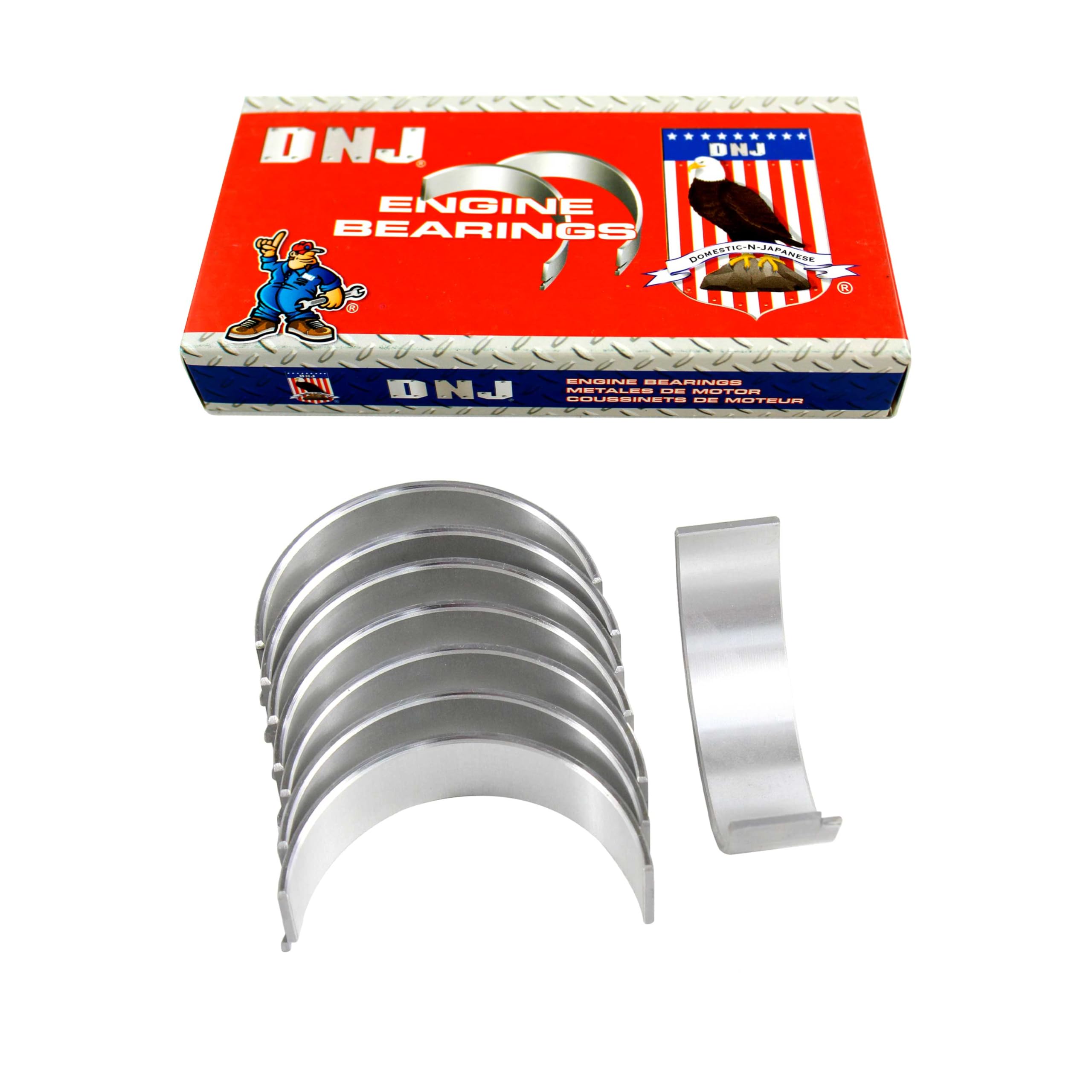 DNJ RB229.10 Oversize Rod Bearings Set for 2002-2015 Acura, Honda Accord, Civic, CR-V 2.0L-2.4L L4 16V DOHC 1998cc