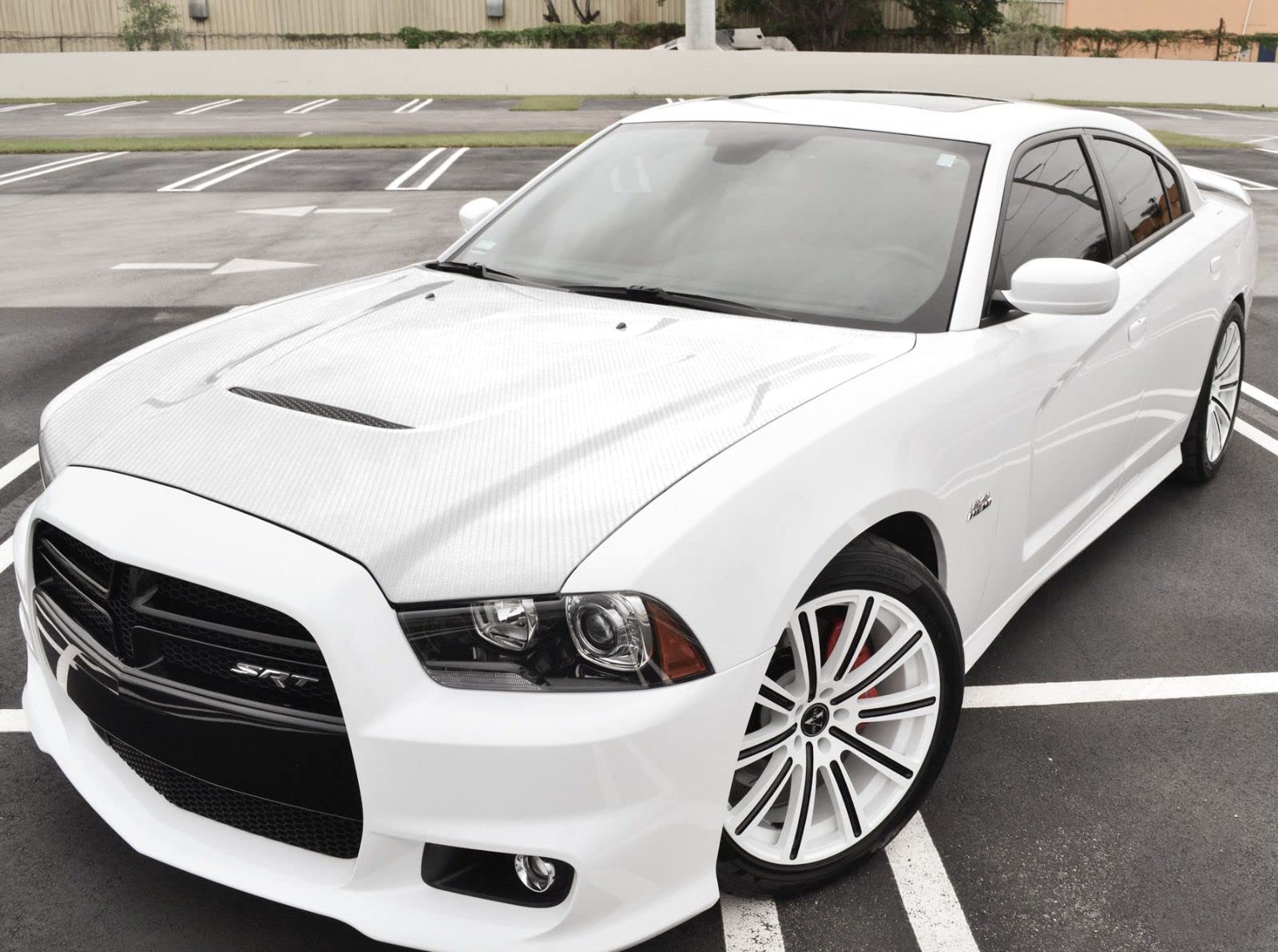 12''X60'' (1Ftx5Ft) White 7D Carbon Fiber Textured High Gloss Vinyl Wrap Auto Car Sticker Decal Film Sheet Bubble Free Air Relea