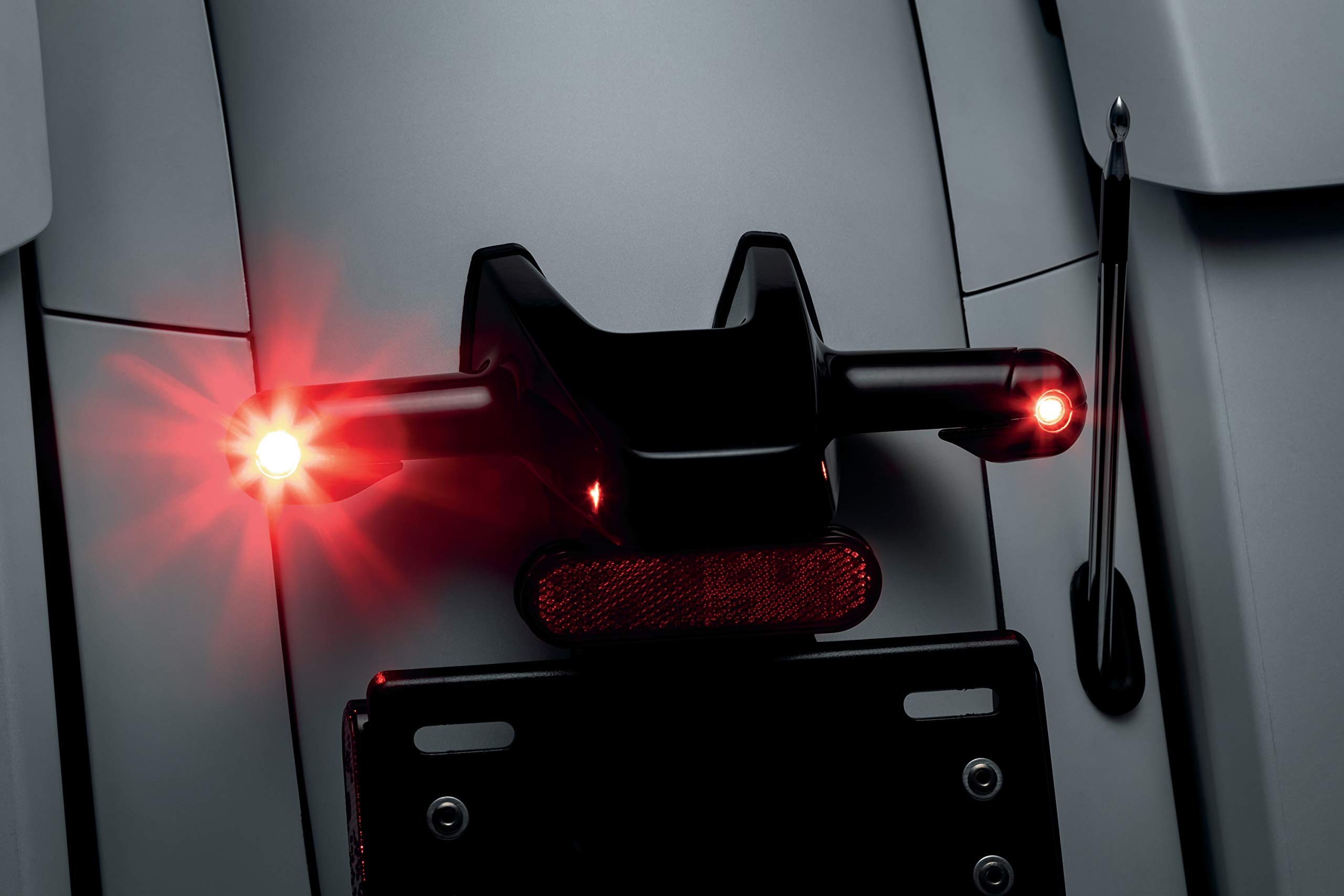 Kuryakyn 2843 Kellermann Atto Rear Turn Signal Adapters for Indian Motorcycles, Gloss Black, One Size, 1 Pair