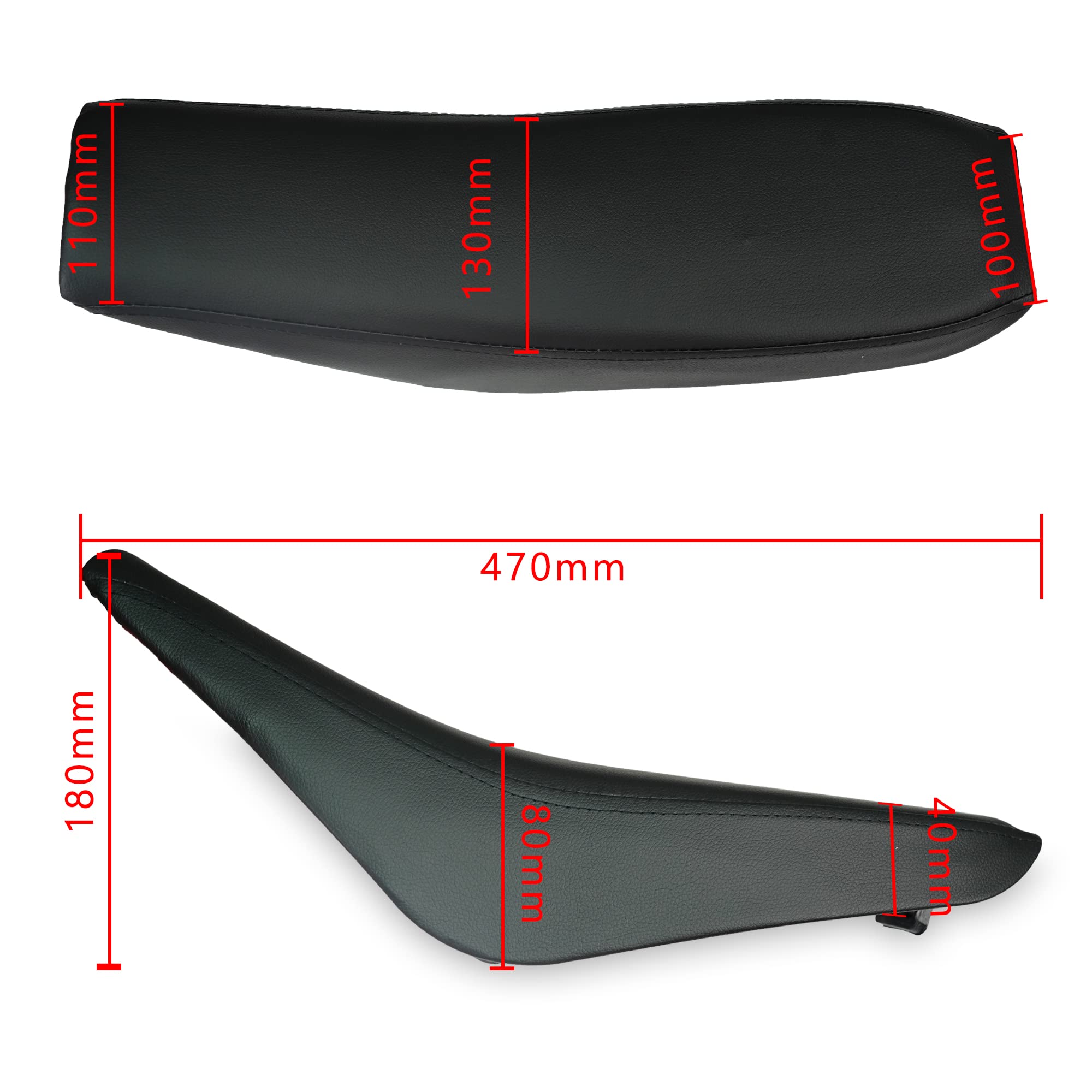 Cleo Plastics Kit With Black Seat For Crf50 Xr50, Chinese 50Cc 70Cc 90Cc Dirt Pit Bike,Fenders Fairings Replacement Plastic With Seat(White)