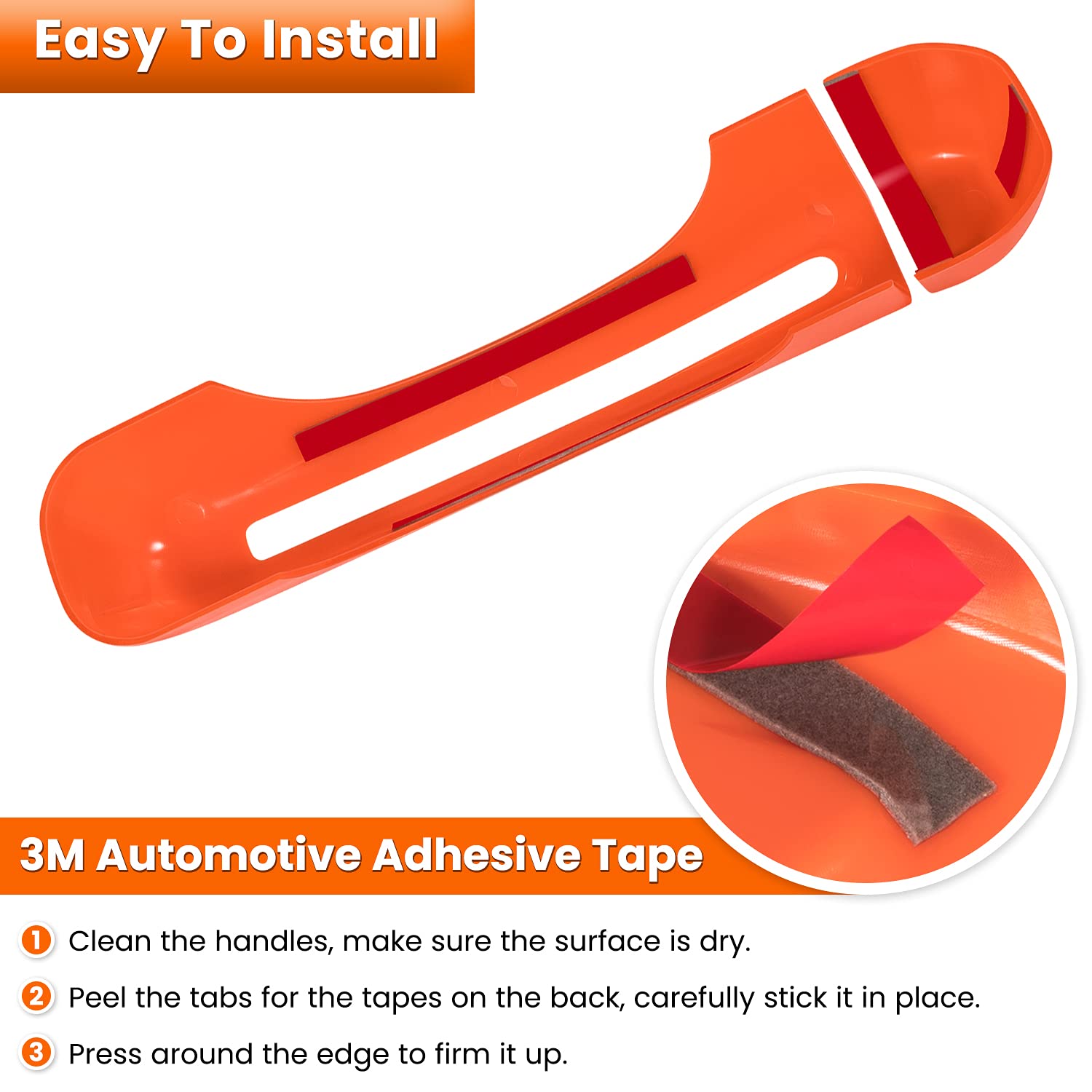 Door Handle Inserts Cover Trim+Tailgate Handle Cover for 2018-2024 Jeep Wrangler JL JLU Sports Sahara Freedom Rubicon Unlimited