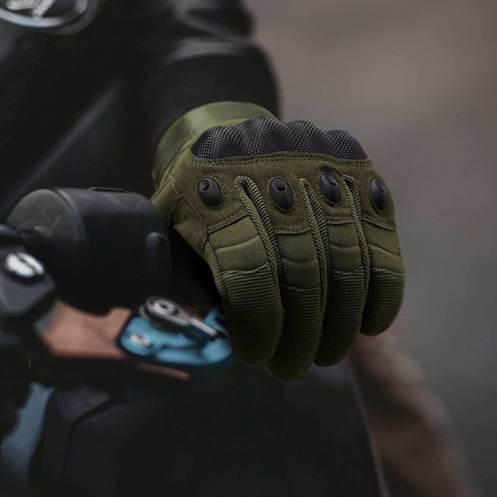 Cierto Motorcycle Gloves For Women Men: Touch Screen Tactical Glove With Full Finger Breathable Hard Knuckle And Adjustable Wris