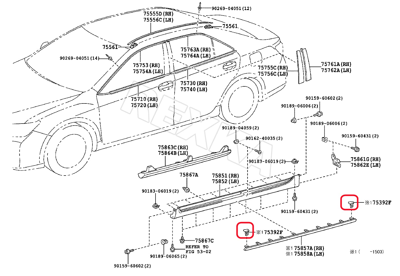 Rexka 30pcs Spoiler Moulding Clips for Toyota Lexus - Durable Plastic, One Size, Compatible with 4Runner, Camry, RAV4 and More