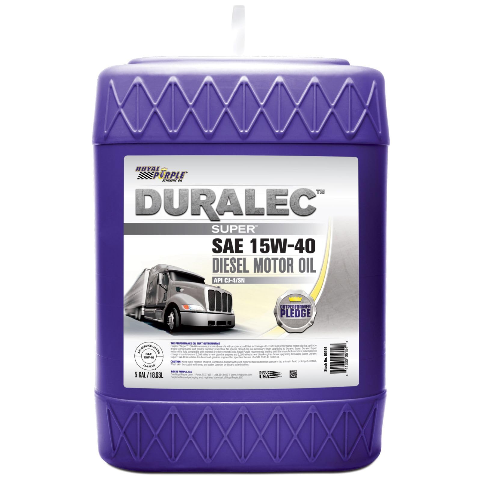 Royal Purple 5154 SAE 15W40 MOTOR OIL PL PL 01726