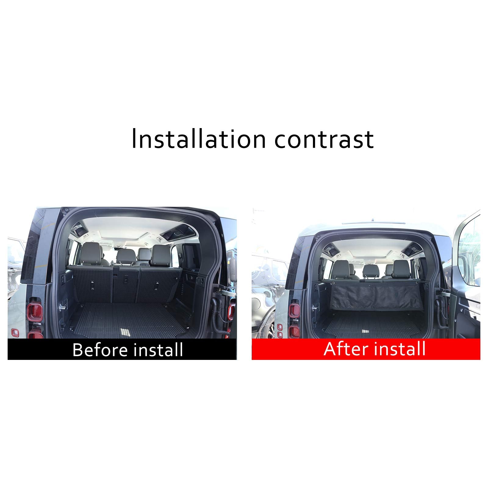Black Fabric Car Trunk Storage Net Bag Storage Bag For Land Rover Defender 110 2020 Auto Accessories (Style A)