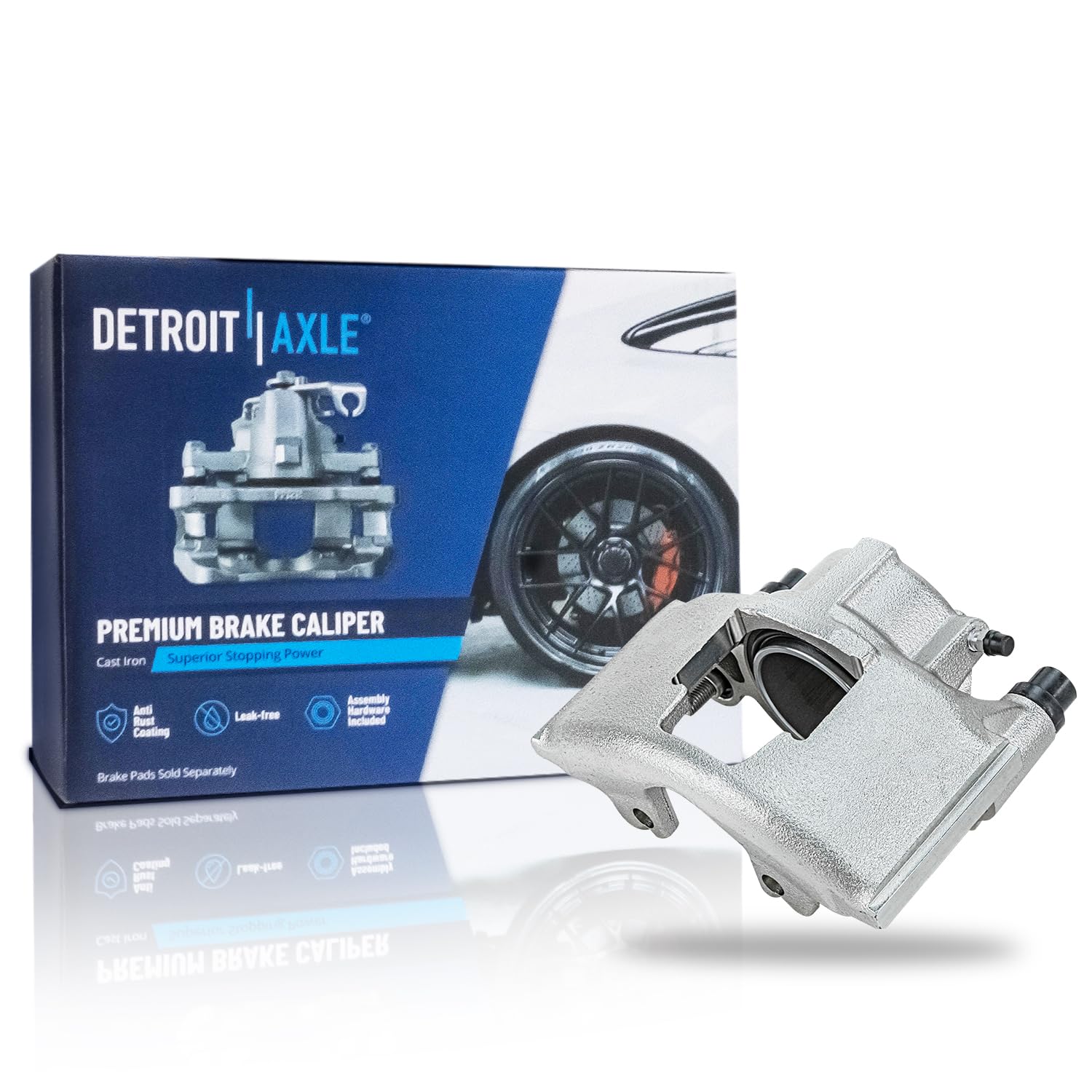 Detroit Axle - Front Right Brake Caliper for Dodge Ram 1500 Chevy GMC Yukon Tahoe C1500 C2500 K1500 K2500 Express Savana 1500 Es