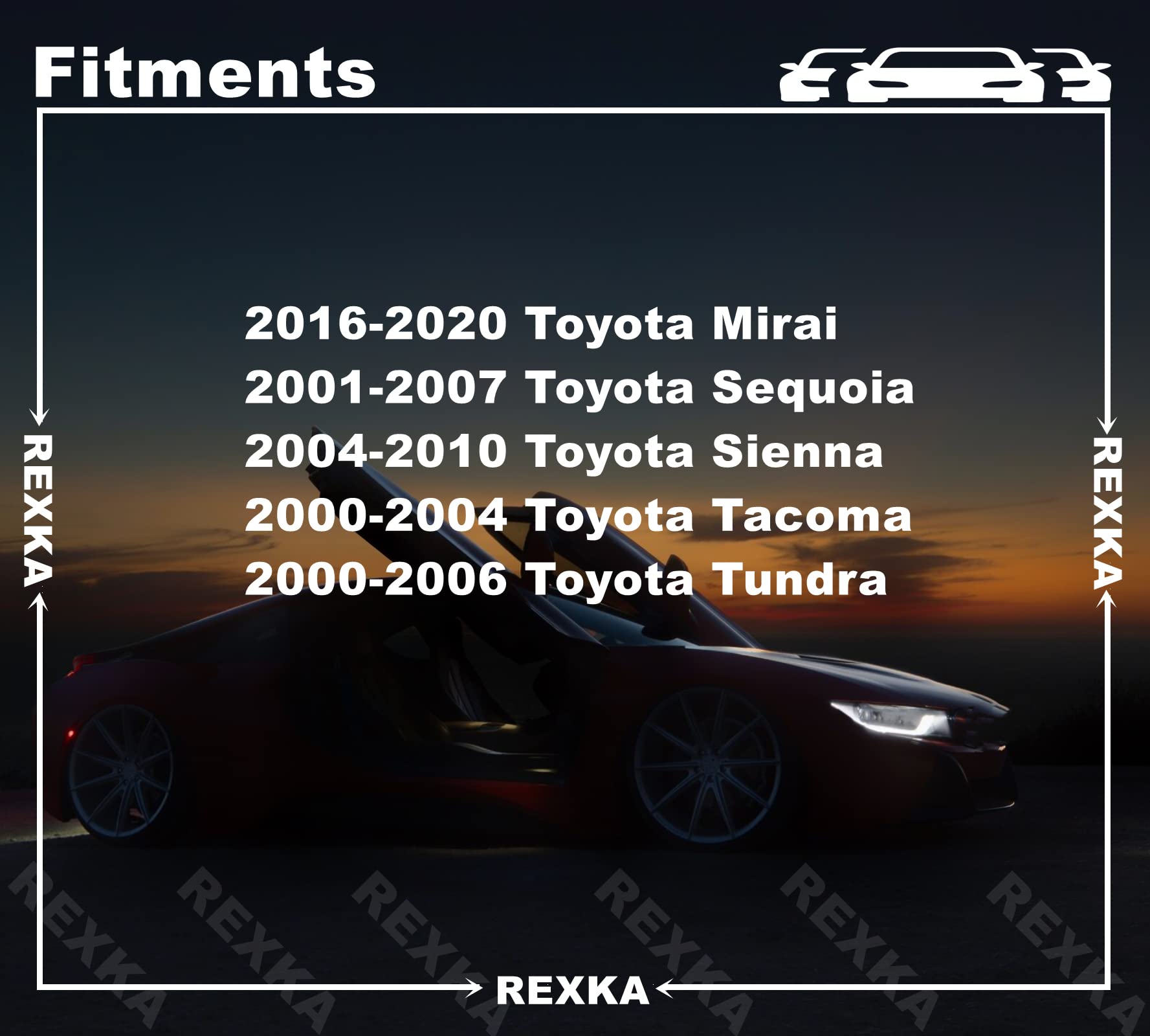 Rexka Fender Liner Clips - 25pcs Nylon Grommet Retainers for Toyota Tacoma Tundra 90189-06214