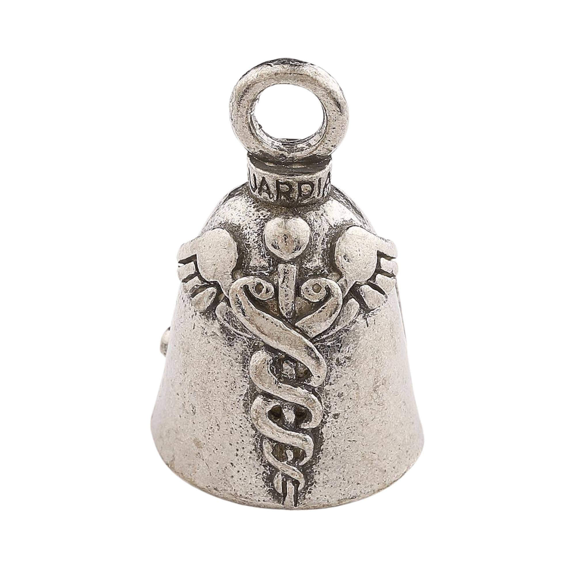Guardian Bell Md Good Luck Bell W/Keyring & Black Velvet Gift Bag | Motorcycle Bell | Lead-Free Pewter | Good Luck Gift To Frien