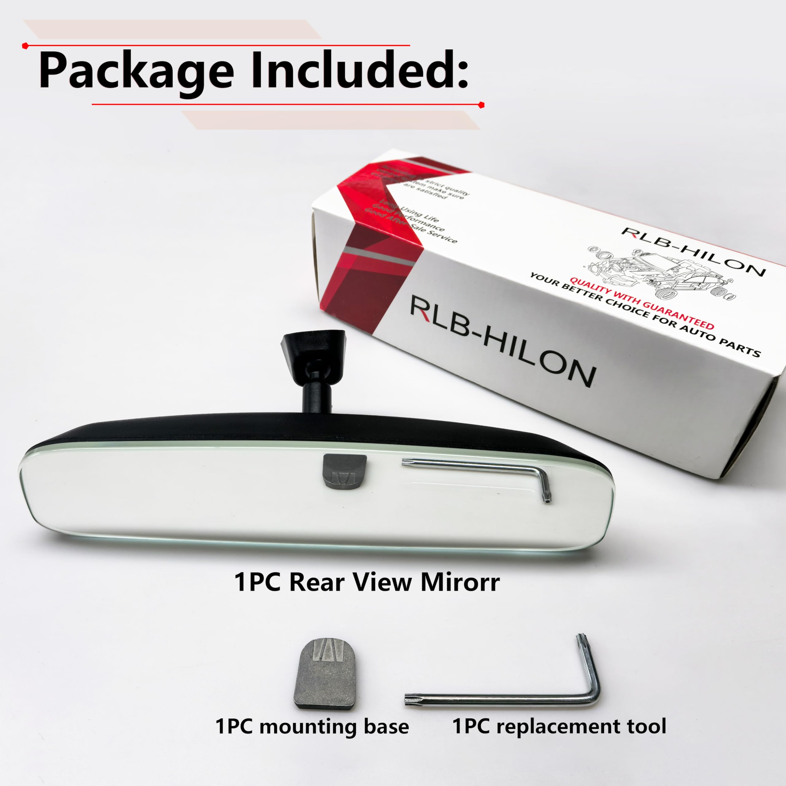 RLB-HILON 10.5    Frameless Rear View Mirror, Universal Fit Type, Compatible with Jeep Kia Hyundai Nissan Toyota Ford Honda And