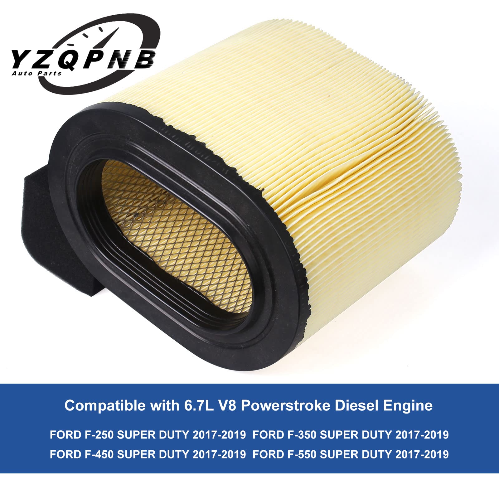 YZQPNB Air Filter Element Assembly FA1927 Compatible with 2017 2018 2019 Ford F250 F350 F450 F550 Super Duty 6.7L V8 Powerstroke