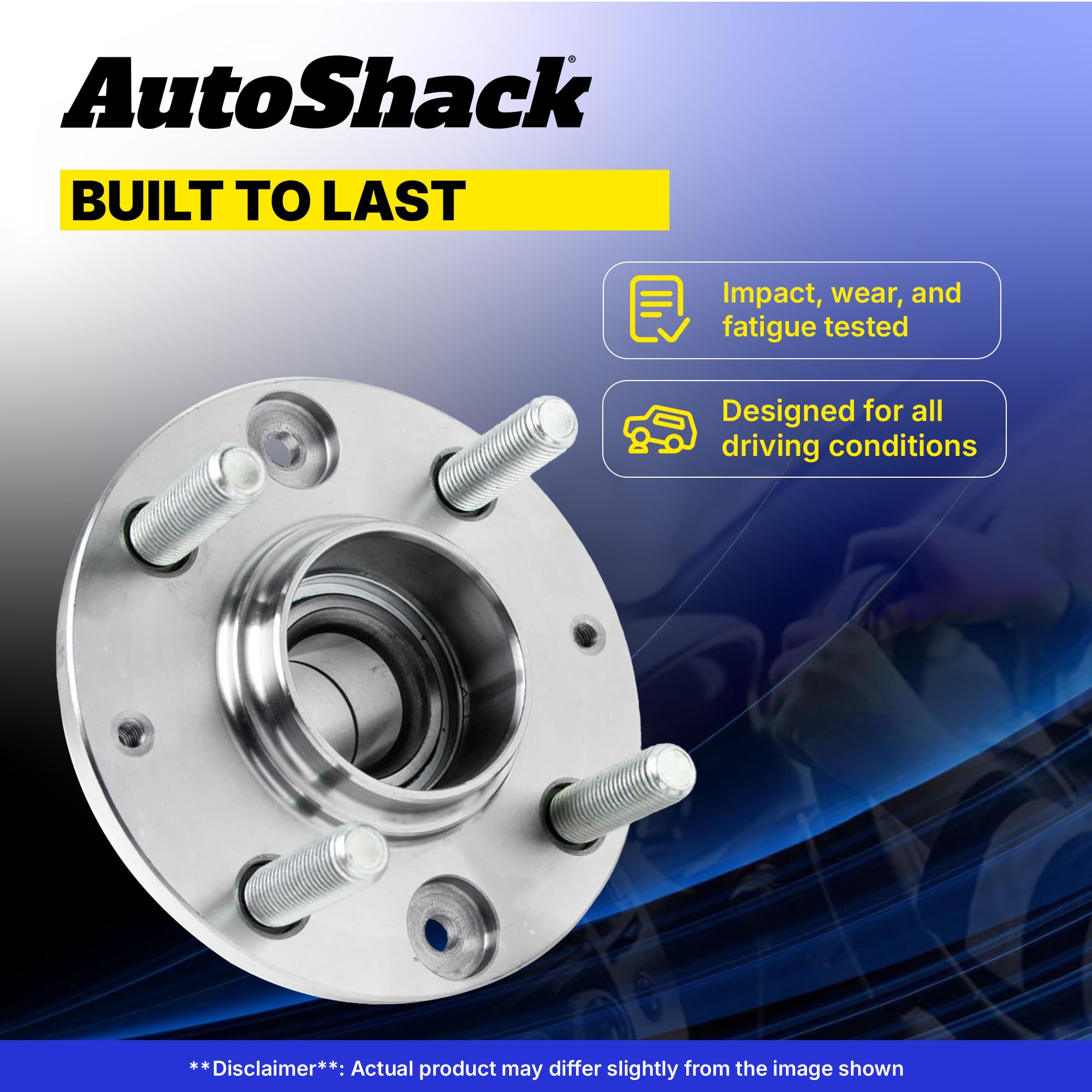 Autoshack Front Wheel Hub Bearing Pair Of 2 Driver And Passenger Side Replacement For 2005-2011 Ram Dakota 2006-2008 Mitsubishi
