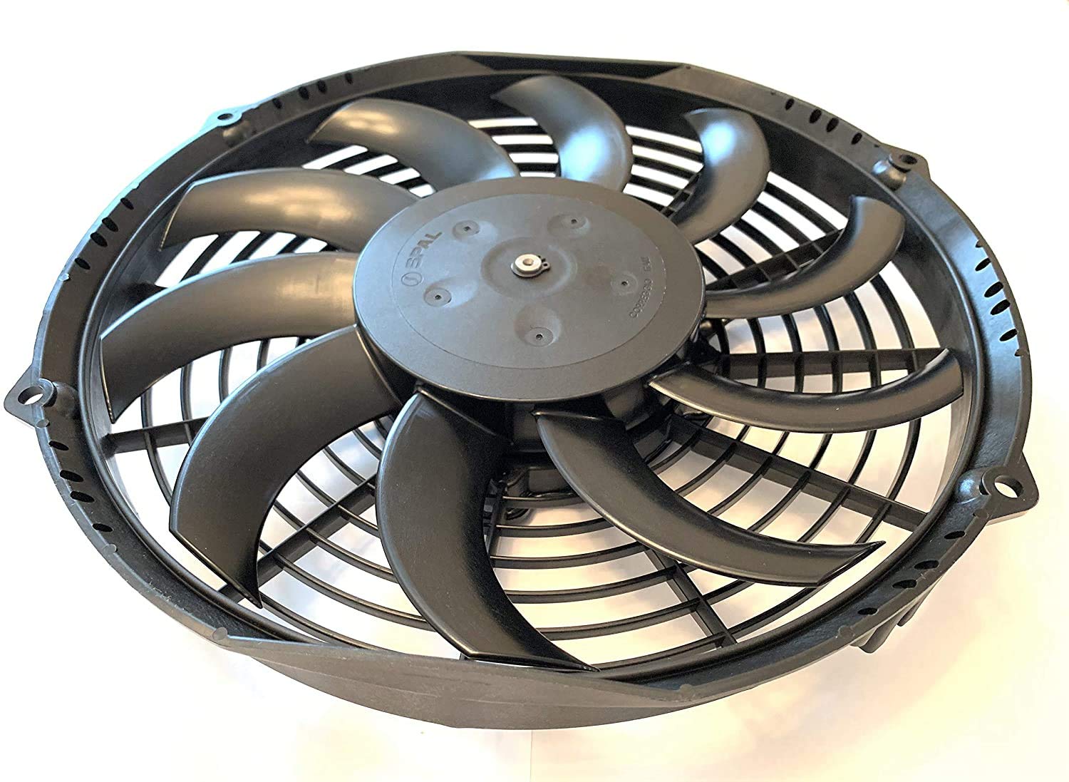 SPAL 30100435 10'' Low-Profile Fan Puller Curved Blades 12Volt 802 cfm VA11-AP7/C-57A