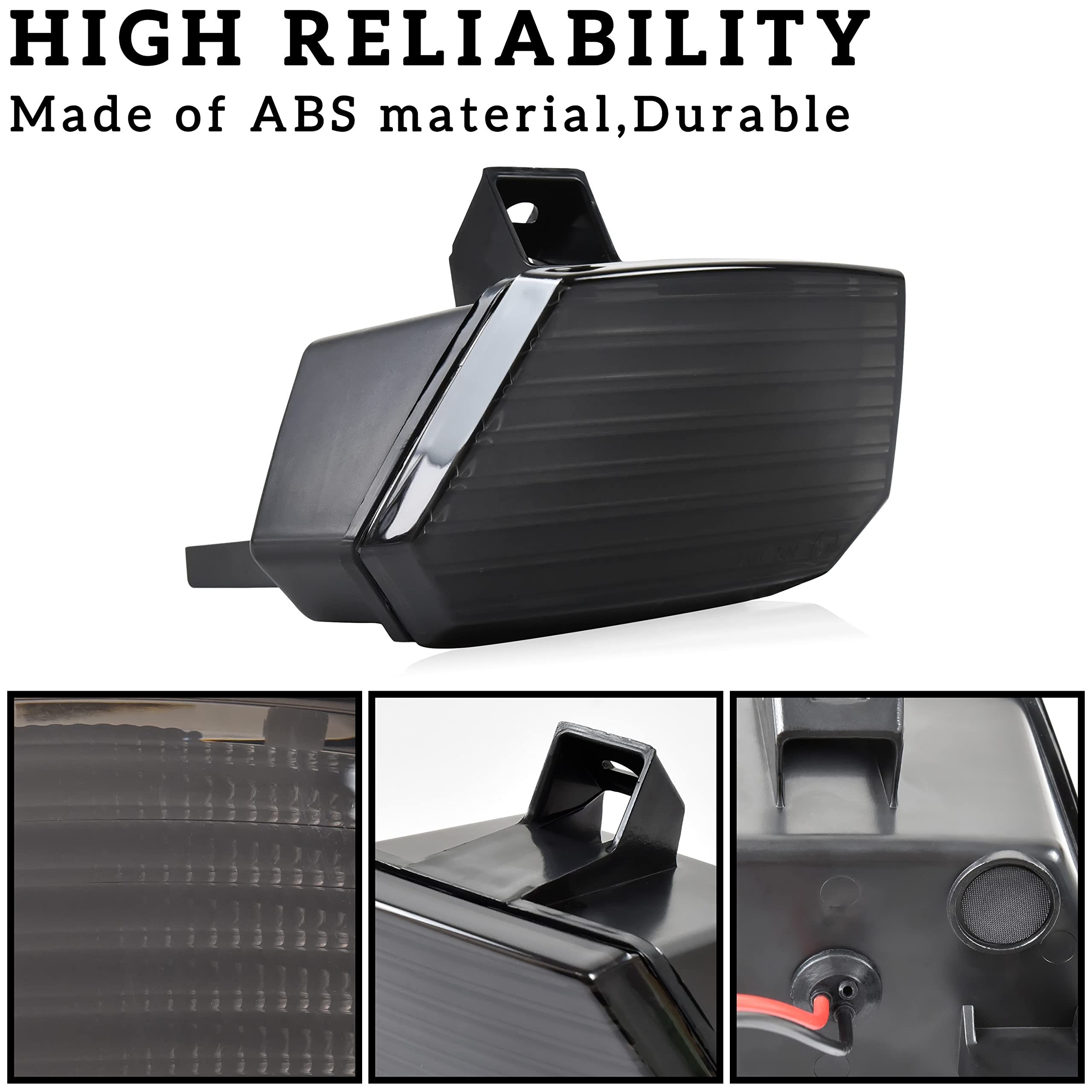 SAUTVS Smoked Black LED Tail Light Assembly for Can-Am Spyder F3, UTV Rear Taillight & Reverse Light (1PCS)