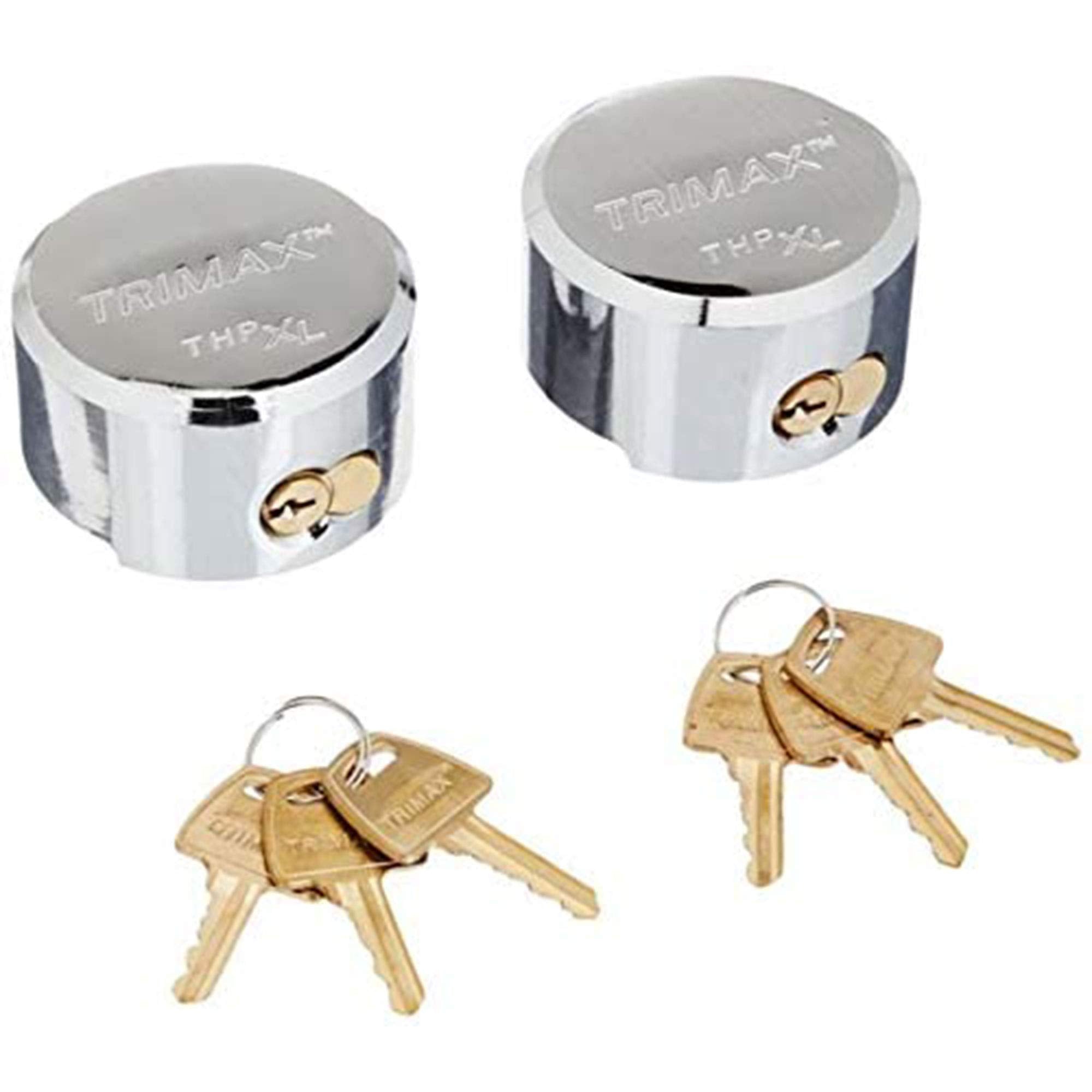 TRIMAX Hockey Puck Internal Shackle Trailer Door Locks Keyed Alike with Enlarged Lock Opening and 3/8inch Internal Shackle Diam