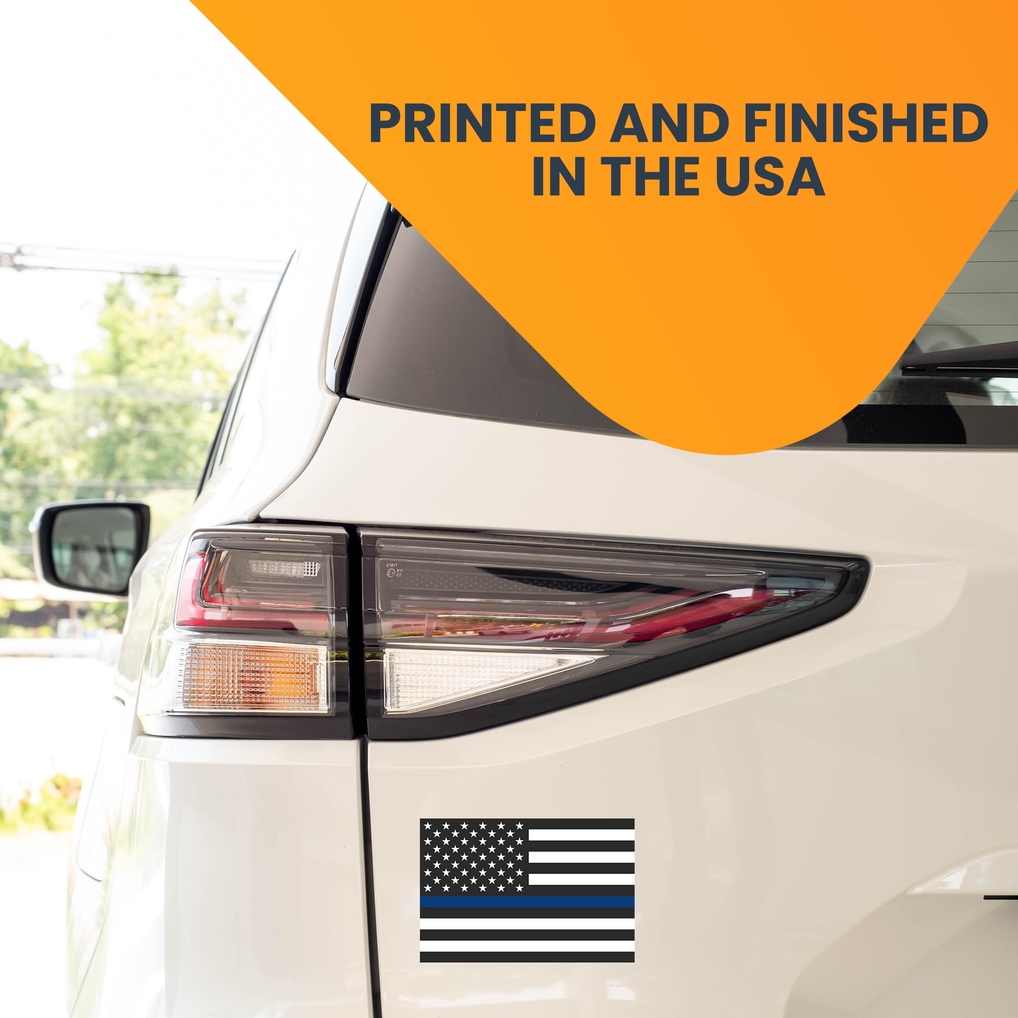 Magnet Me Up Thin Blue Line American Flag Decals, 2 Pack, 4X6 Inch, Black And Blue, Premium Automotive Magnets For Car, Truck, S