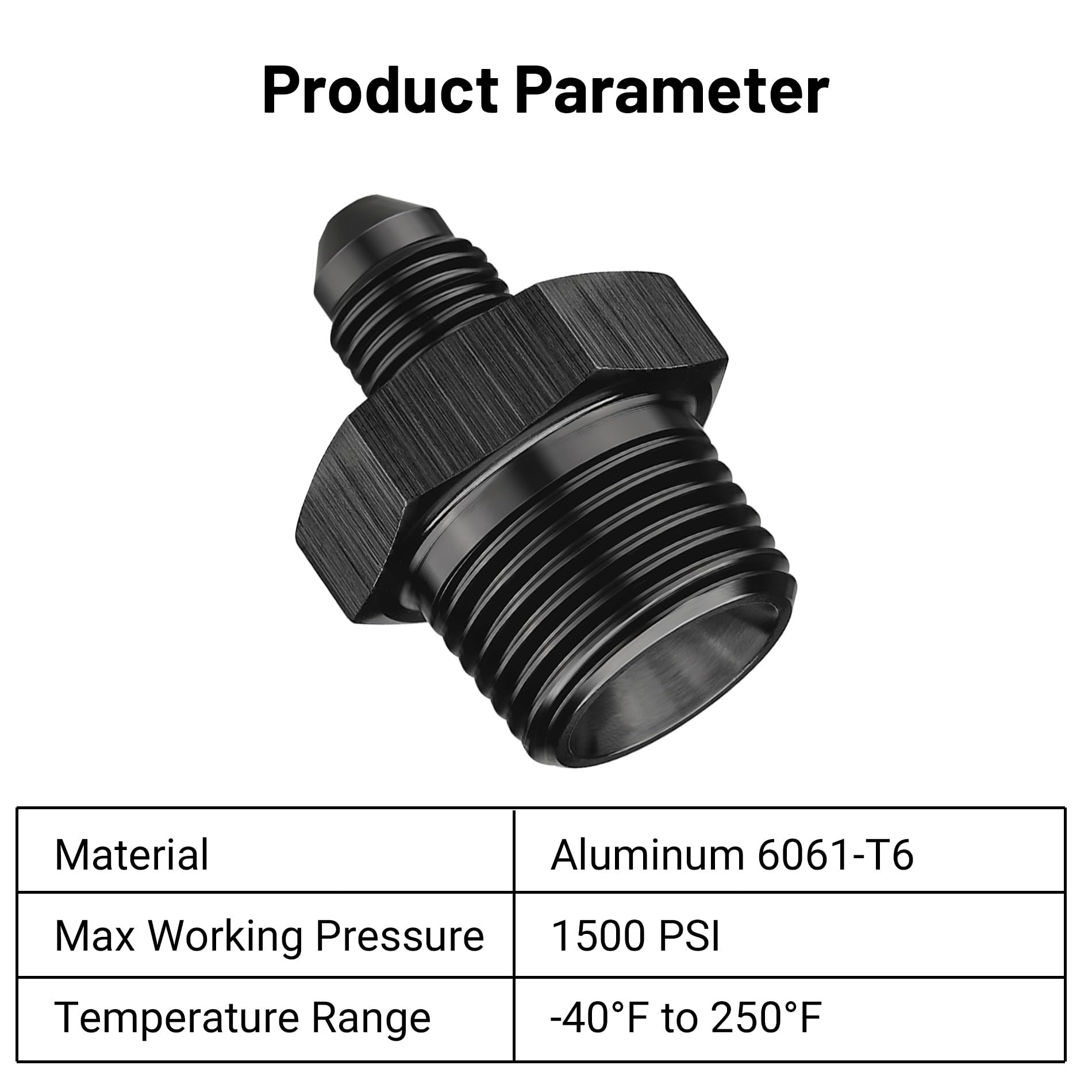 Evil Energy 3An Male Flare To 3/8'' Npt Pipe Fitting Adapter Straight Aluminum Black 2Pcs