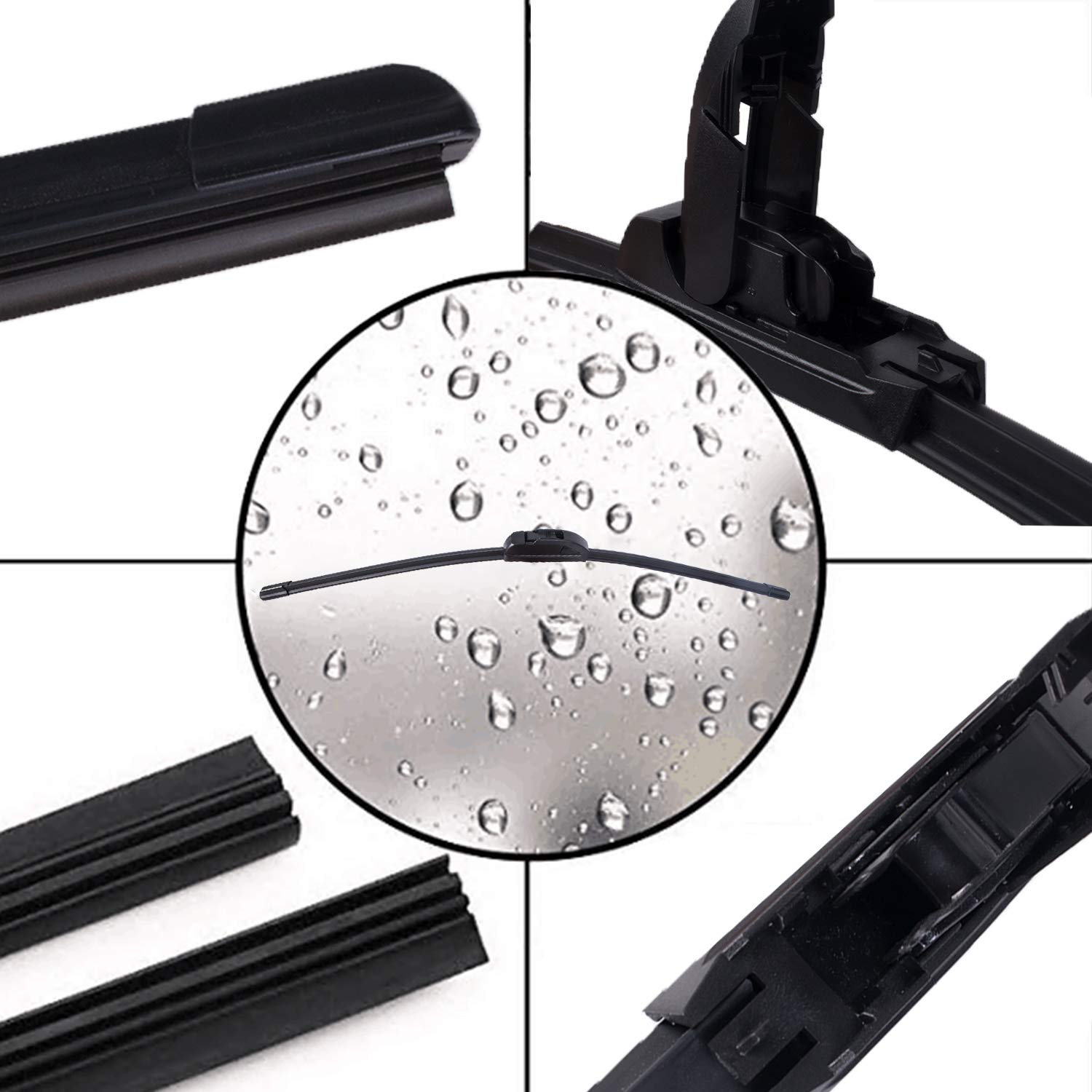 Windshield Wiper Blades Custom Fit For Toyota Tacoma 2016-2023 4Runner 03-09/Jeep Compass 2007-2017/Chevy Camaro 2016-2022 Car R