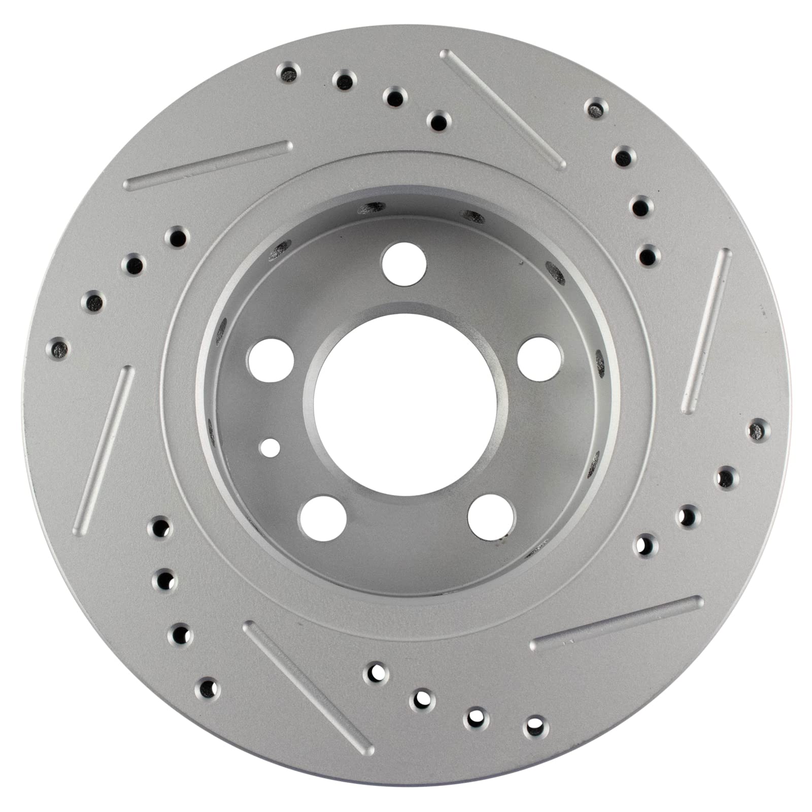 Trq Rear Performance Brake Rotors Set Premium G-Coated Cross Drilled & Slotted Compatible With 2000-2006 Audi Tt Quattro 2002-20