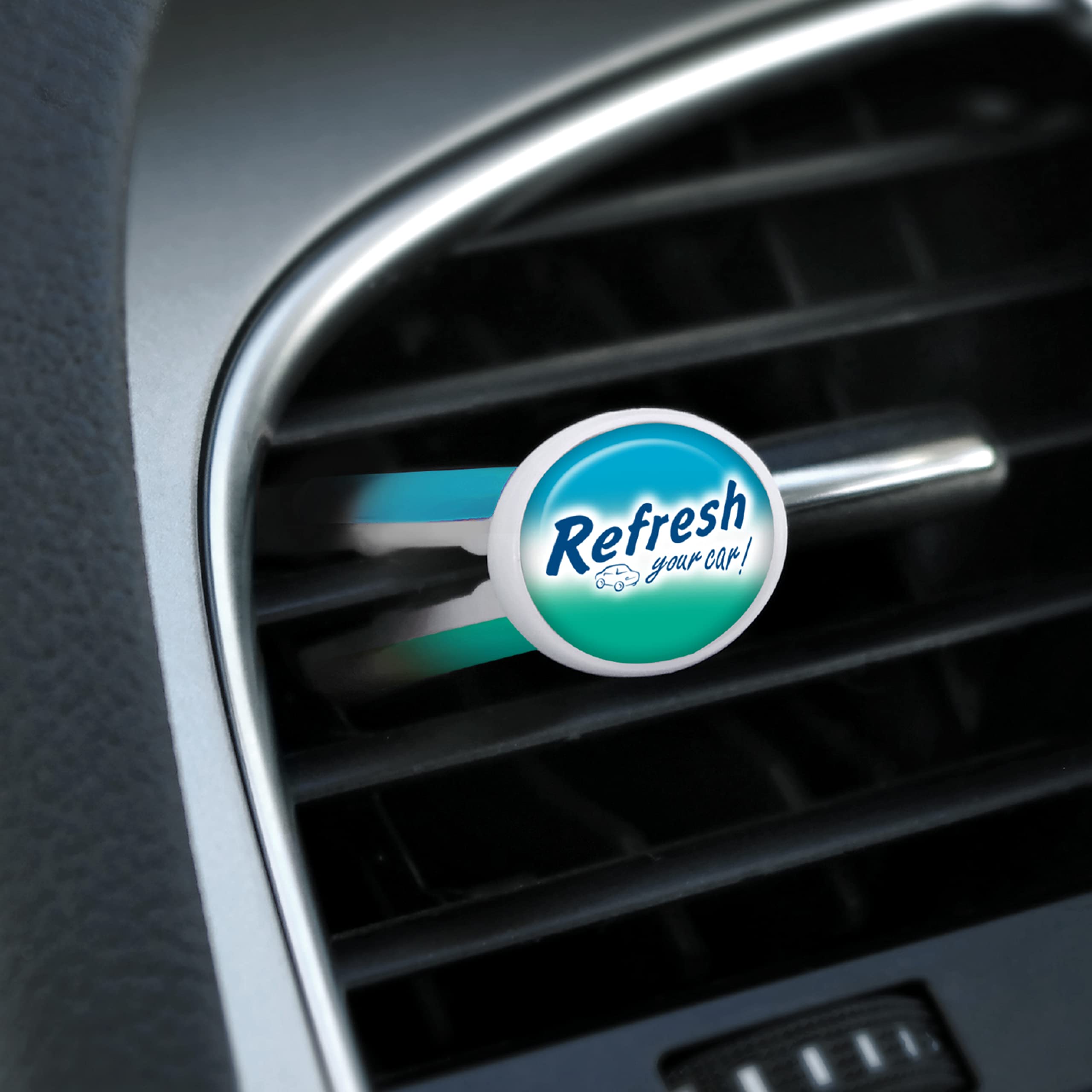 Refresh Your Car Car Air Freshener, Odor Eliminator, Set of 4 Auto Dual Scent Vent Sticks, New Car and Cool Breeze Scent, Refres